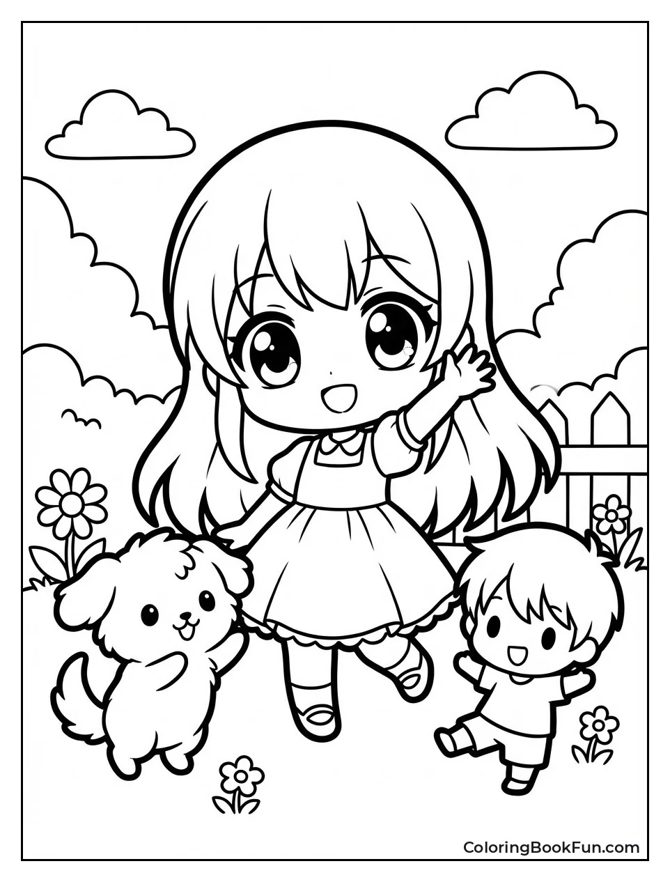 Playful Chibi Anime Characters