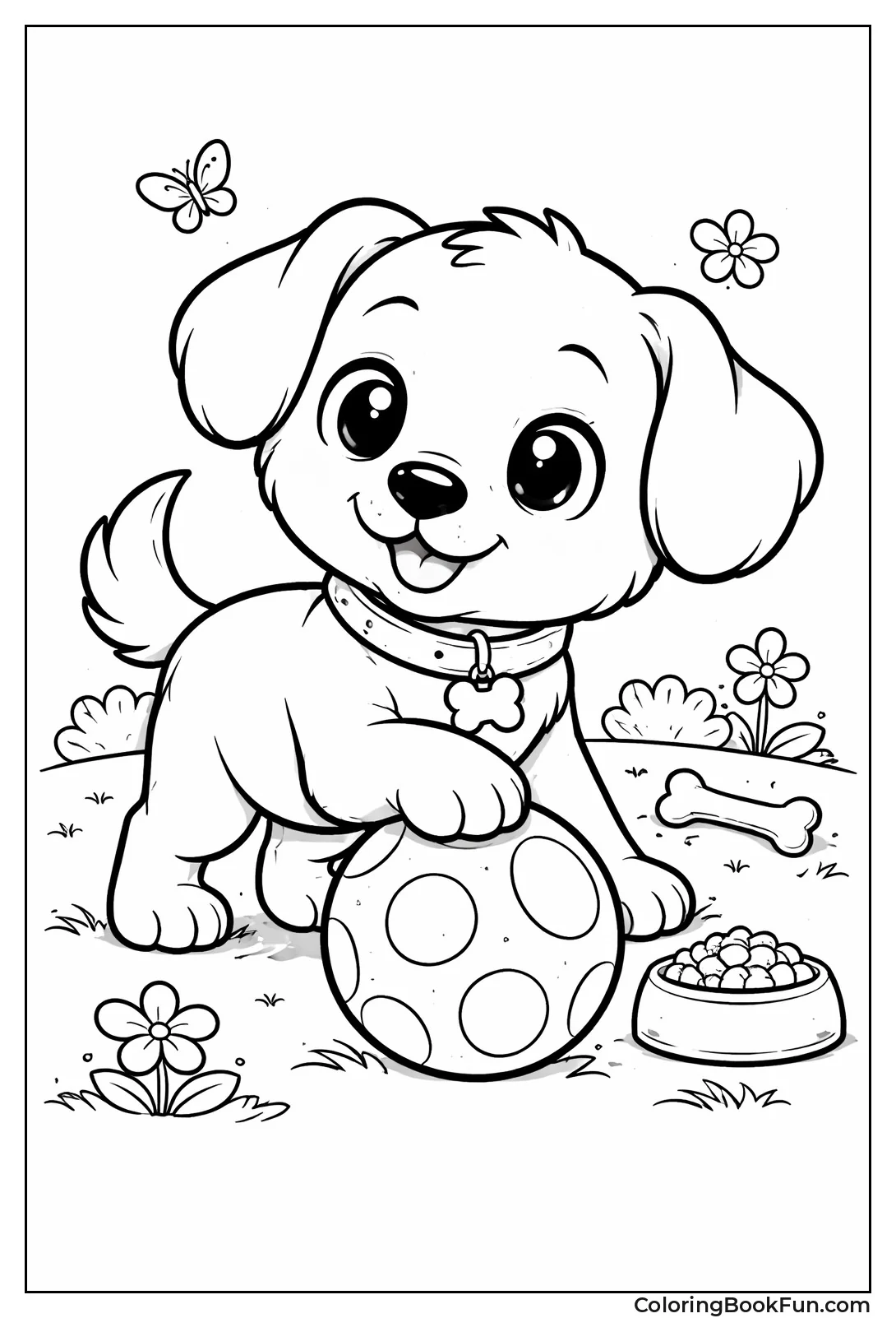 Adorable Baby Dog Pose