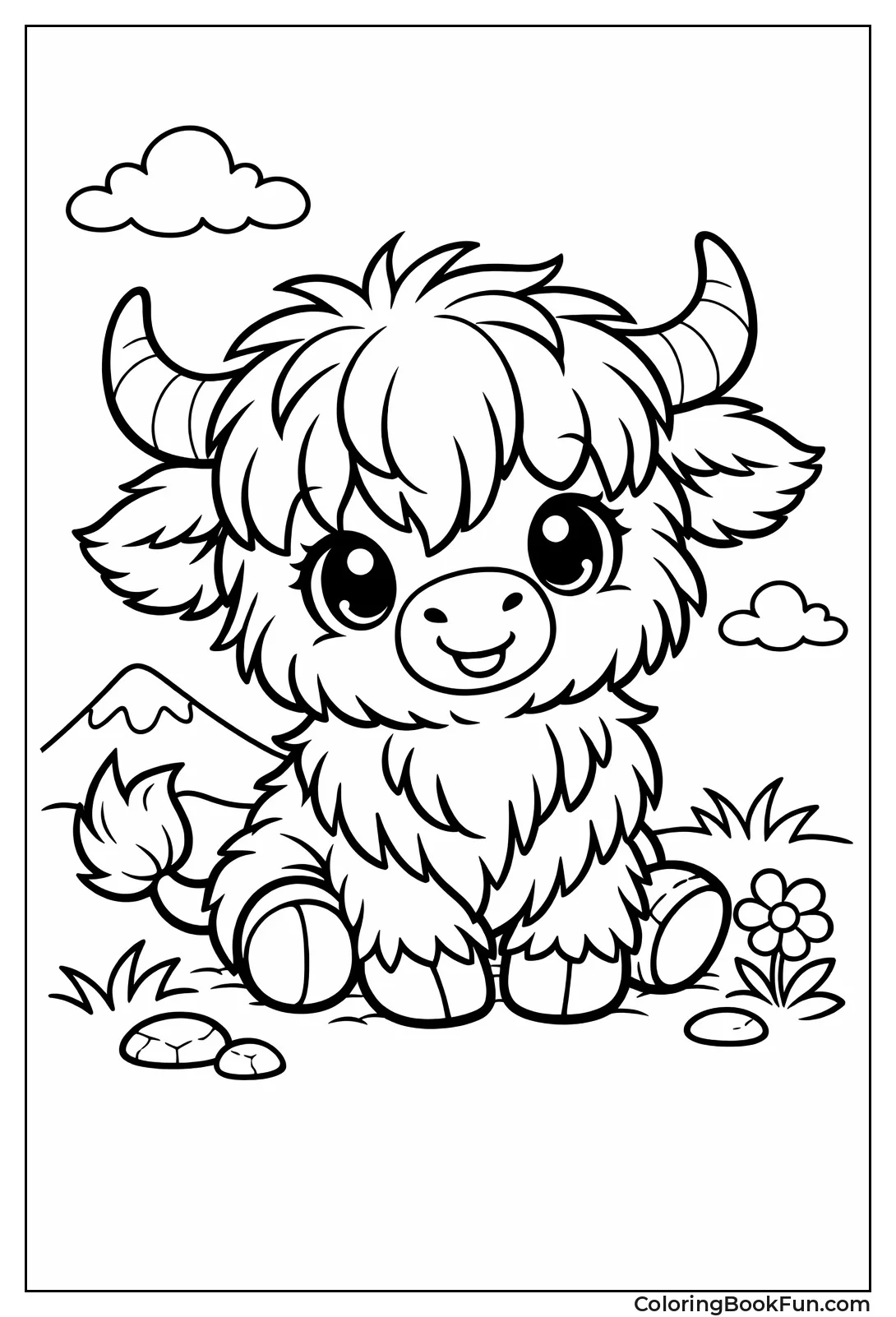 Cute Baby Highland Cow