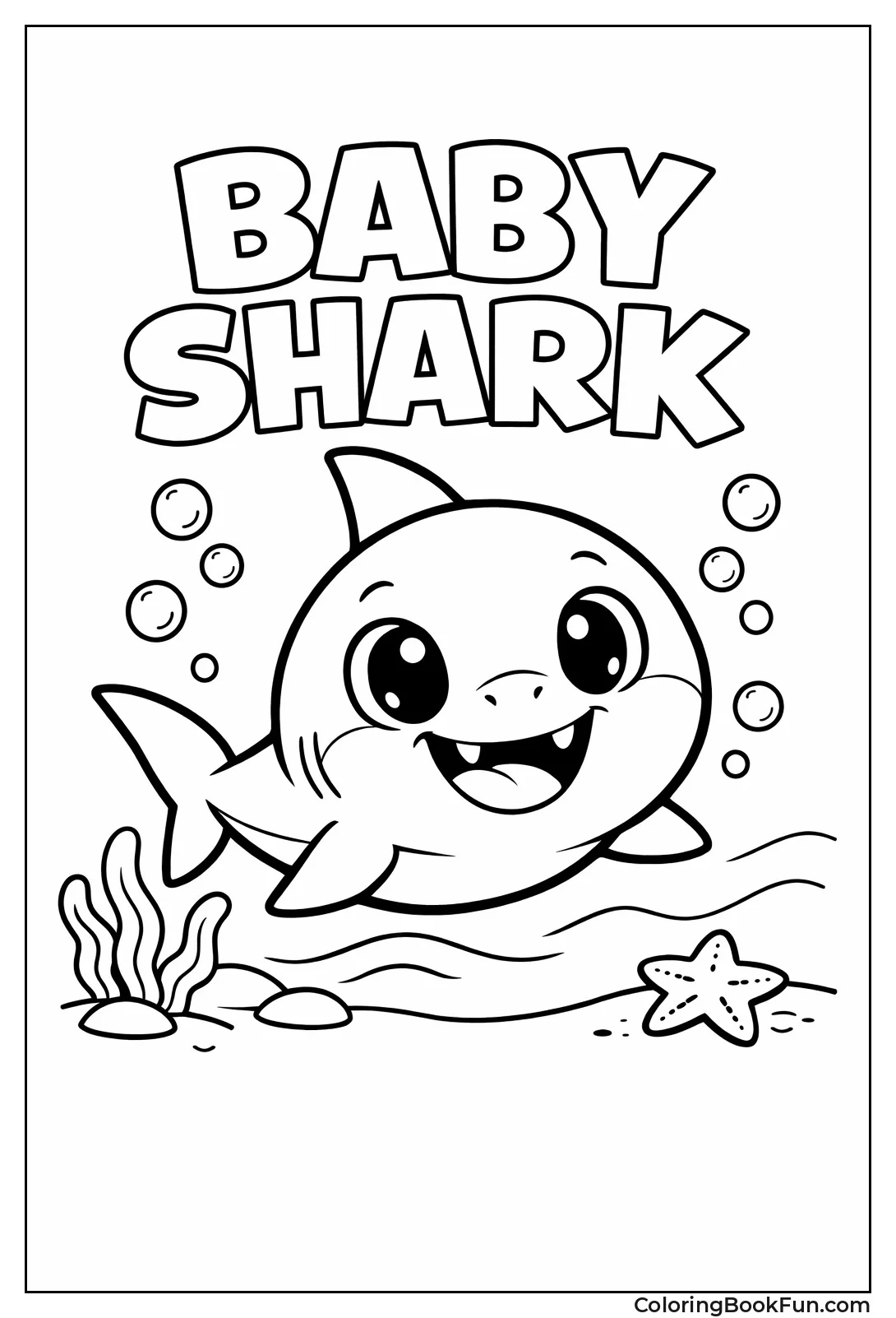 Cute Baby Shark Smiling Big