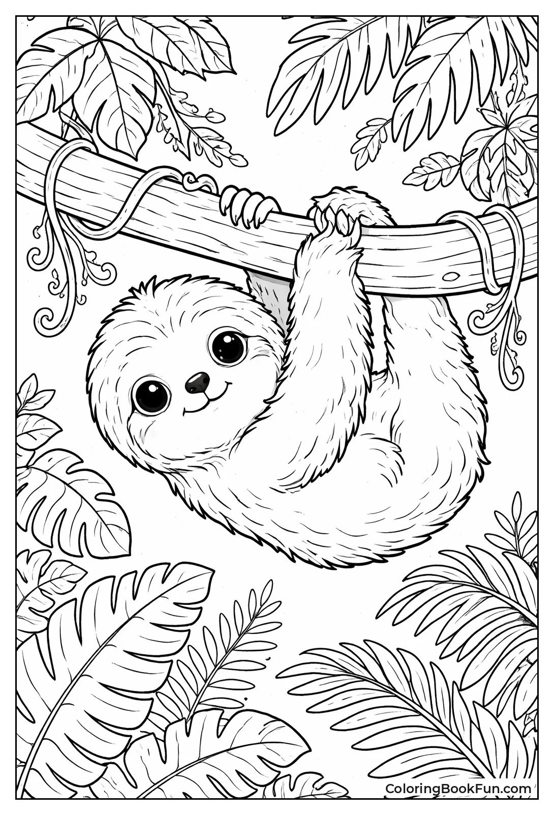 Cute Baby Sloth Hangs