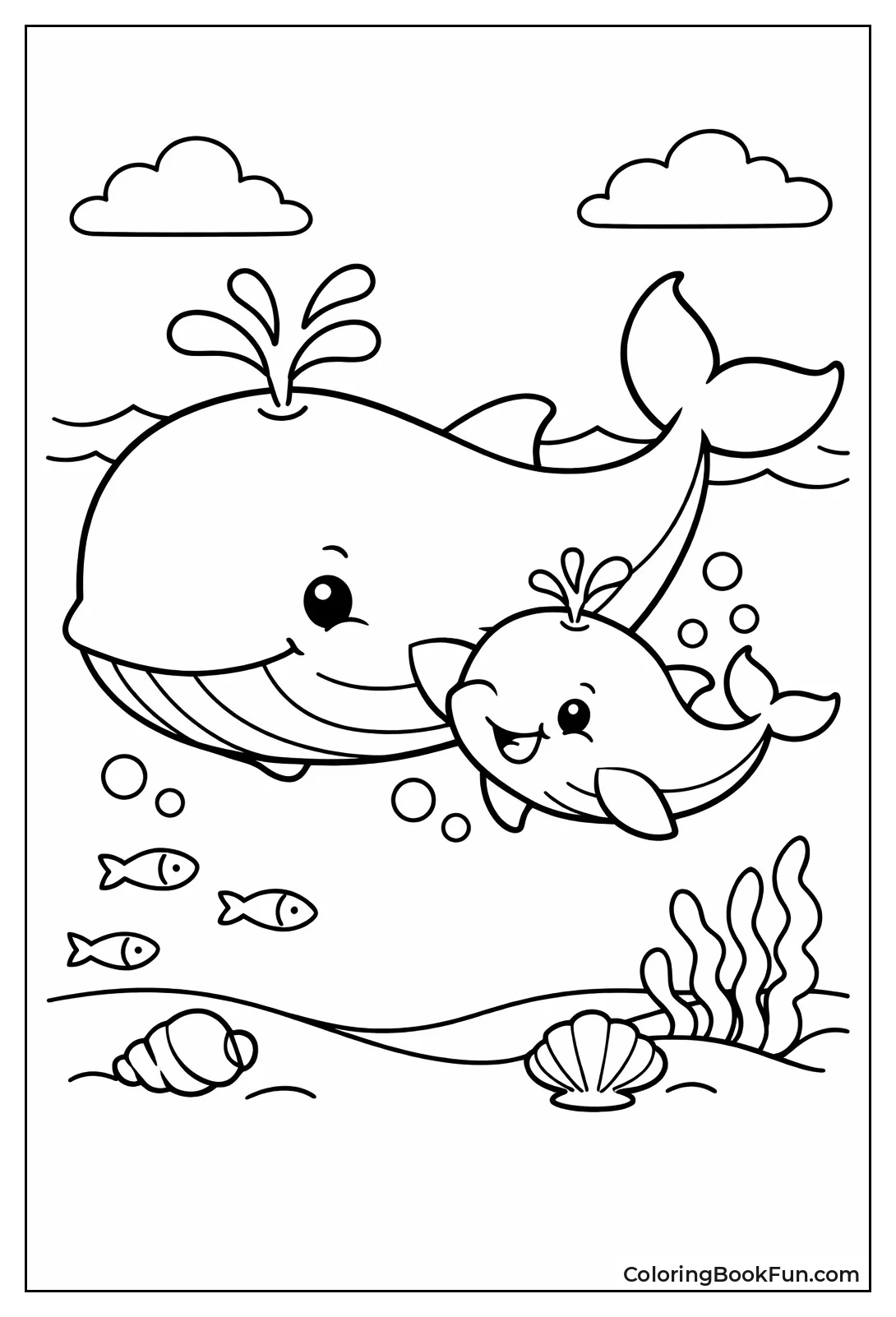 Cute Baby Whale Plays