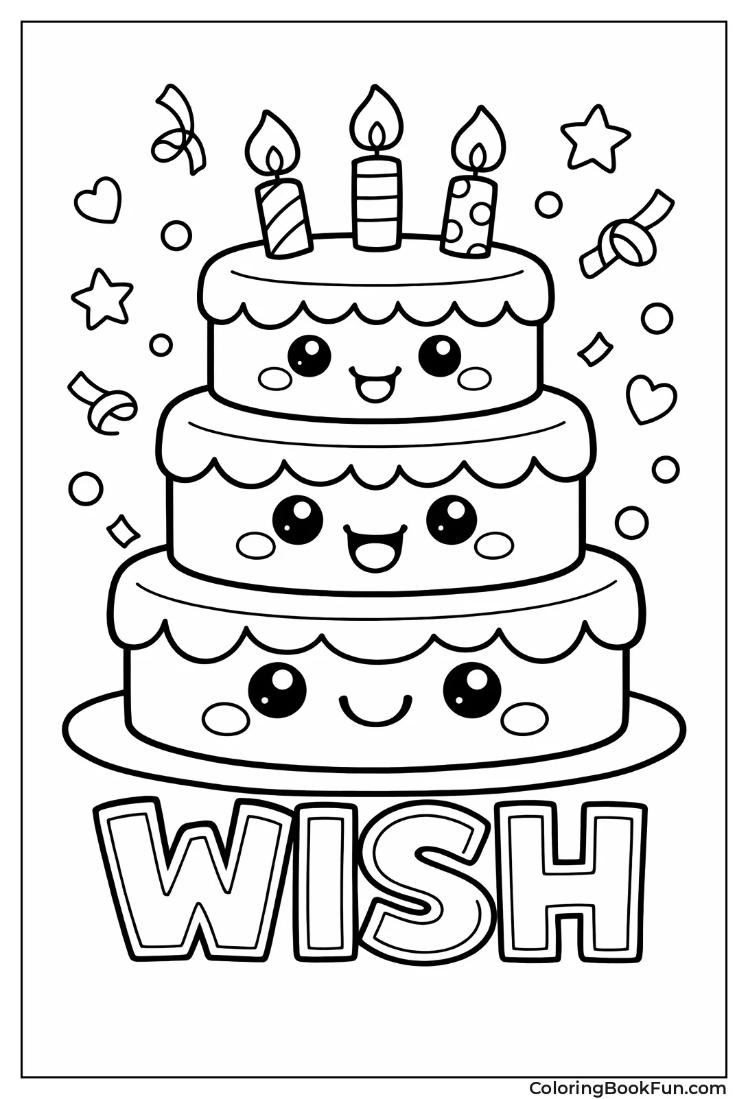 Birthday Cake Smiling Faces