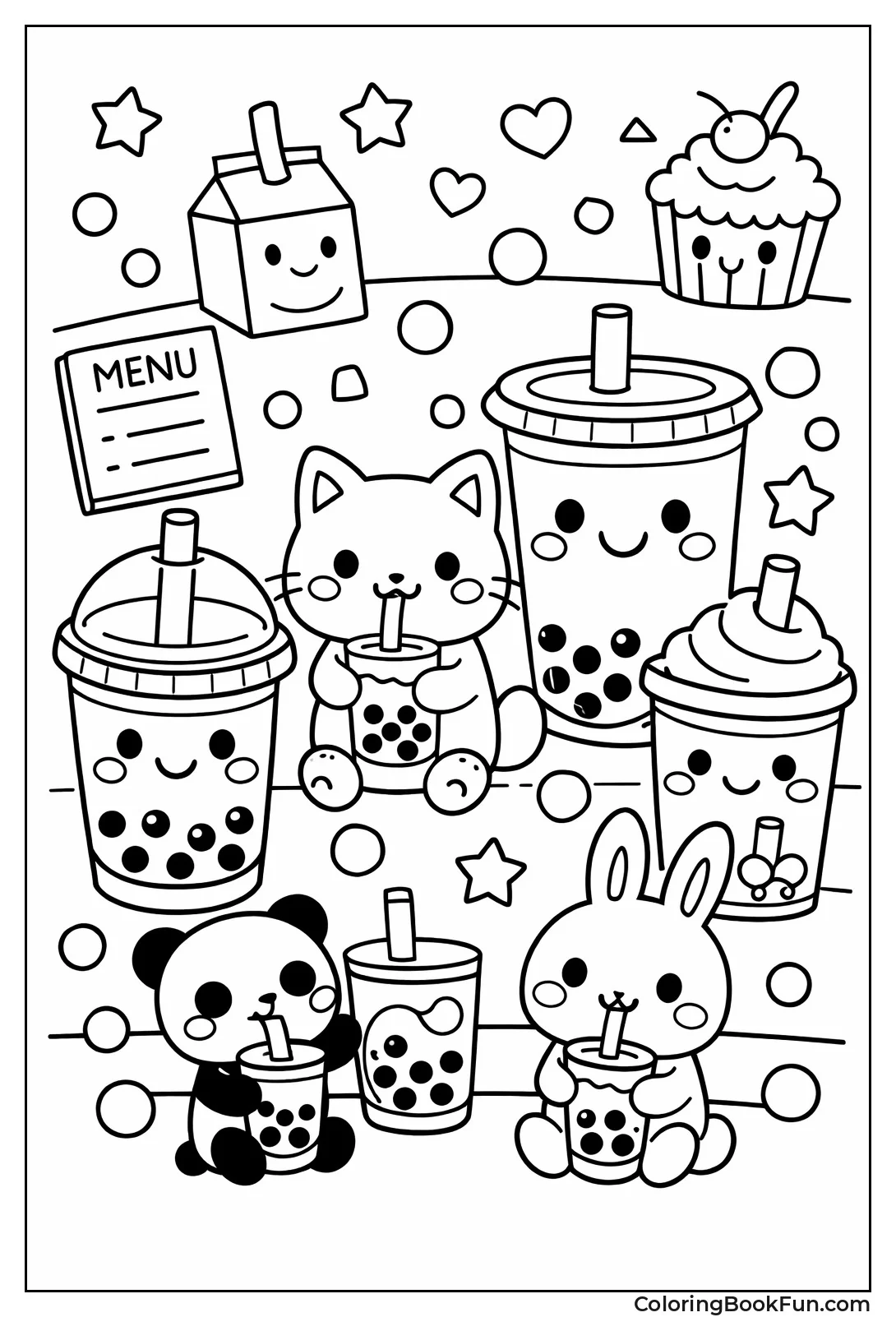 Charming Cute Boba Tea