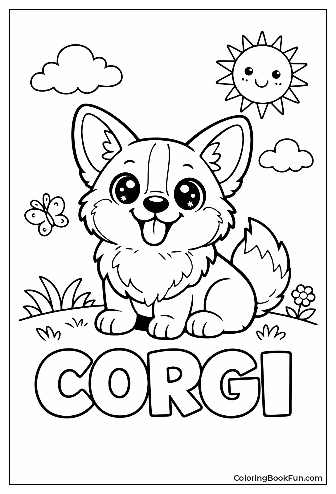 Cute Cartoon Corgi