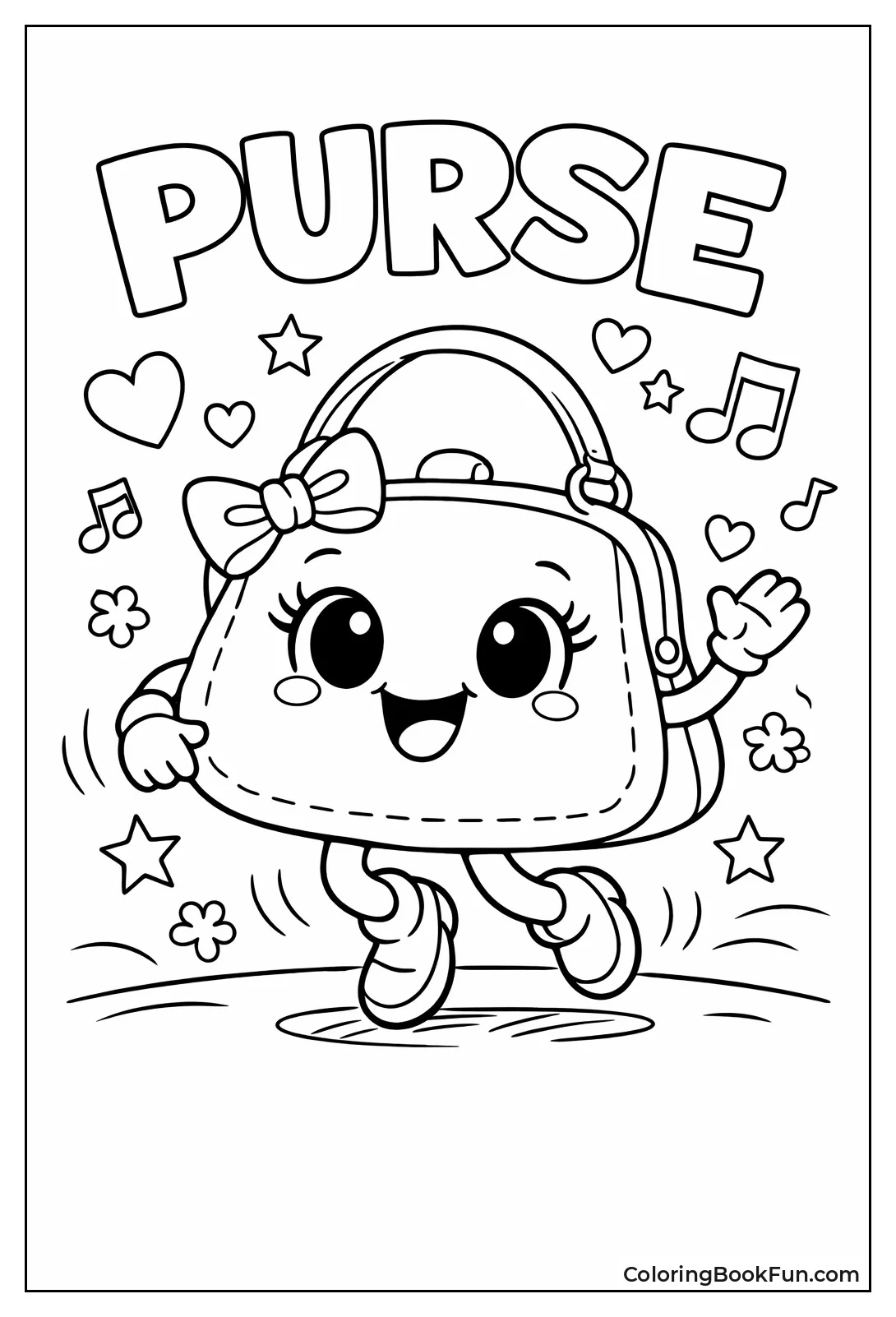 Dancing Cartoon Purse Smiles