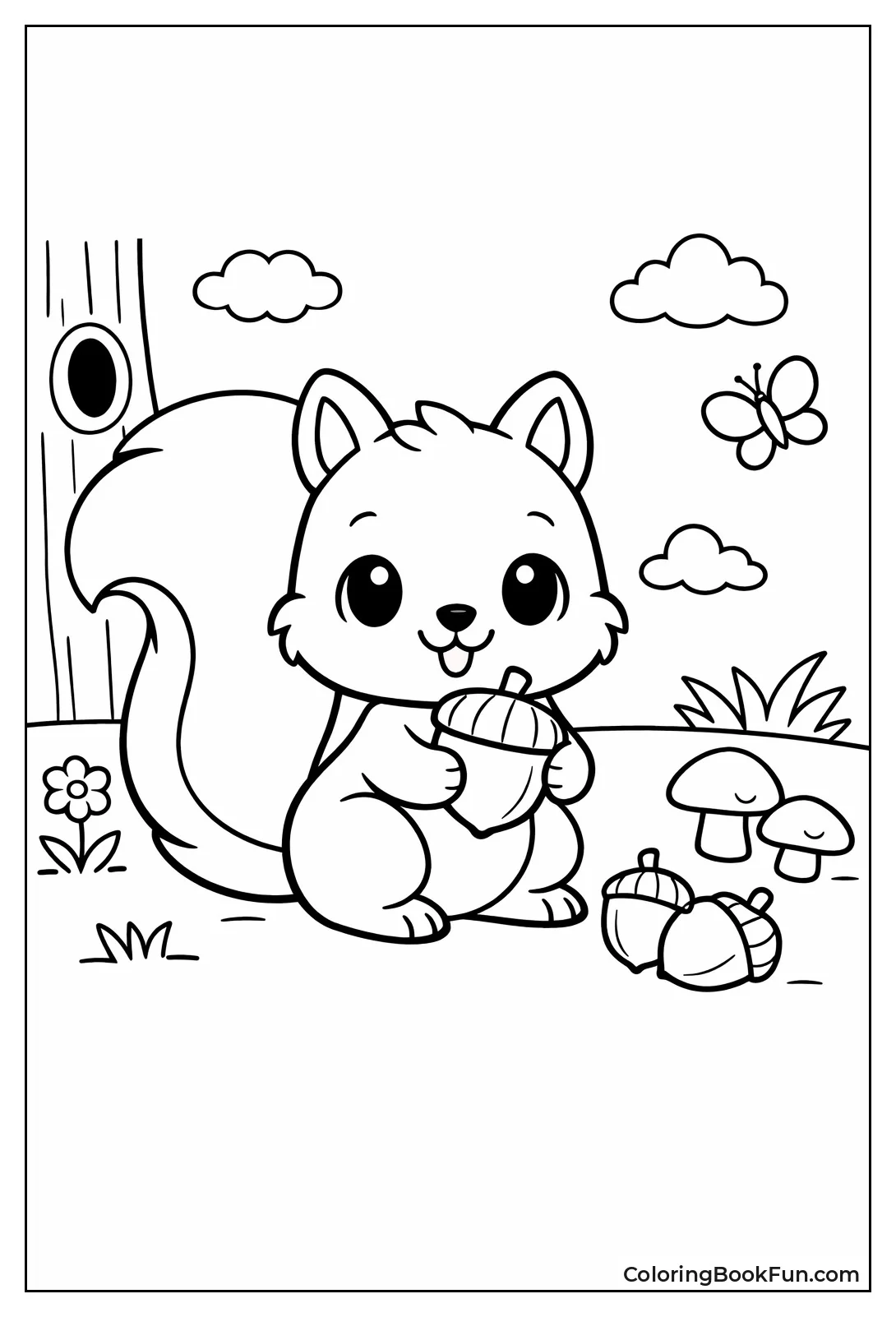 Cute Cartoon Squirrel