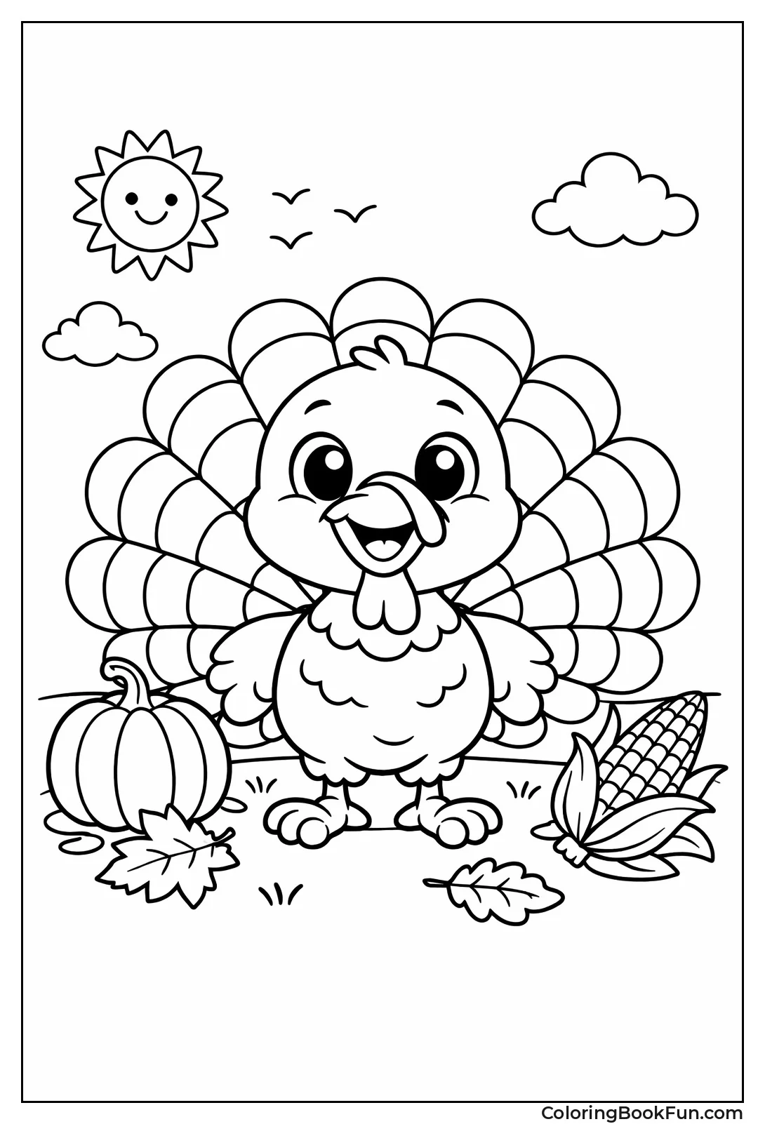 Smiling Cartoon Turkey