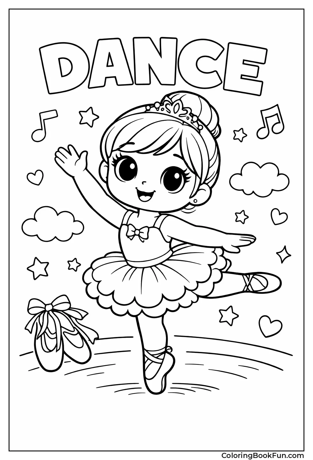 Cute Chibi Ballerina Waving