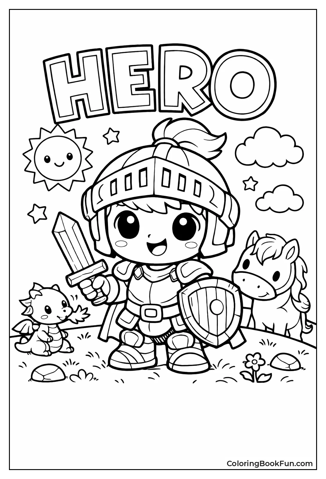 Cute Chibi Knight Smiles