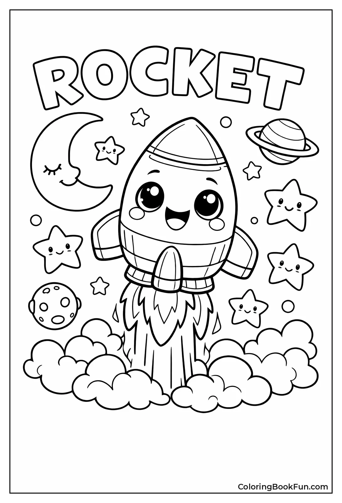 Chibi Rocket Smiles with Stars