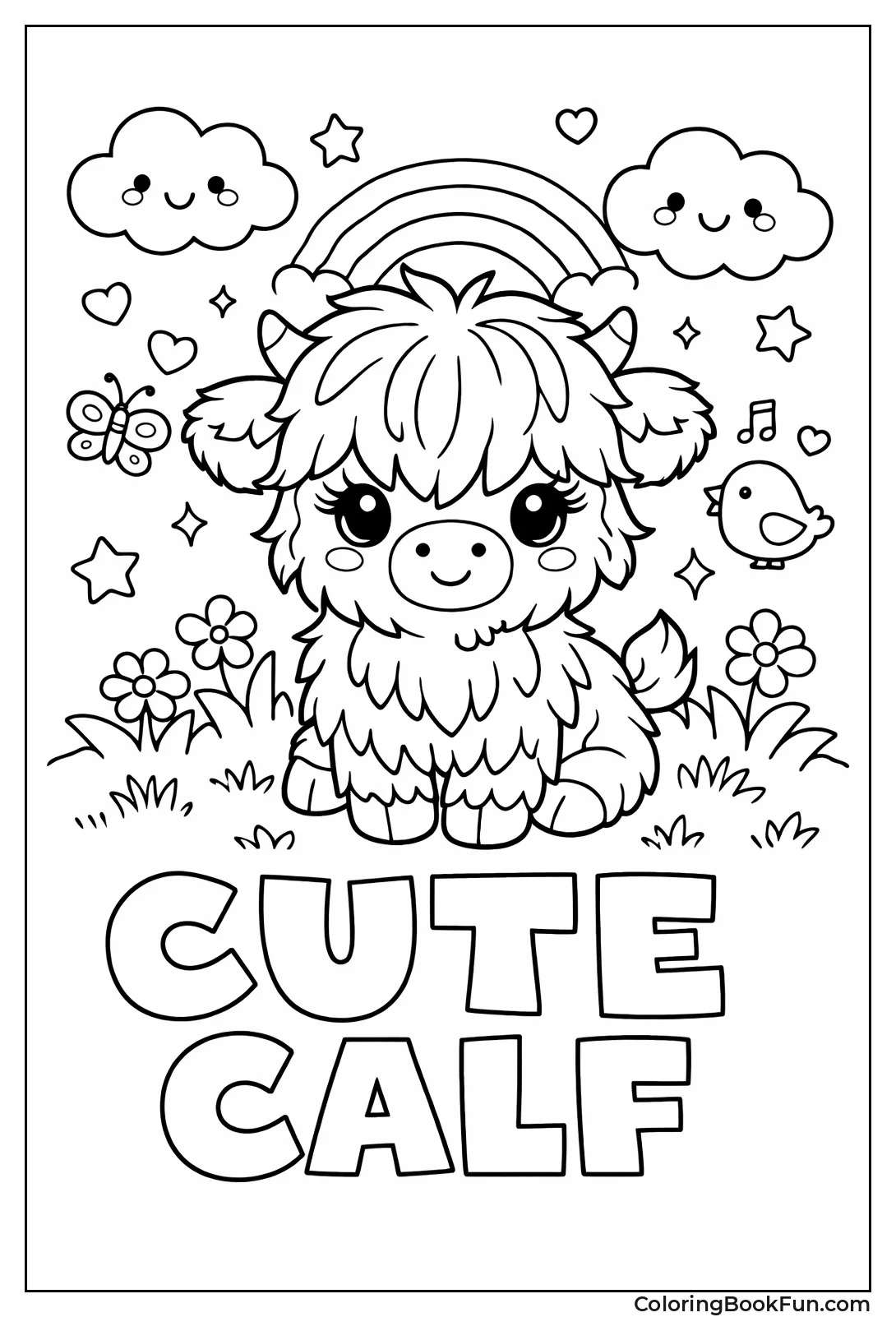 Fluffy Calf Portrait