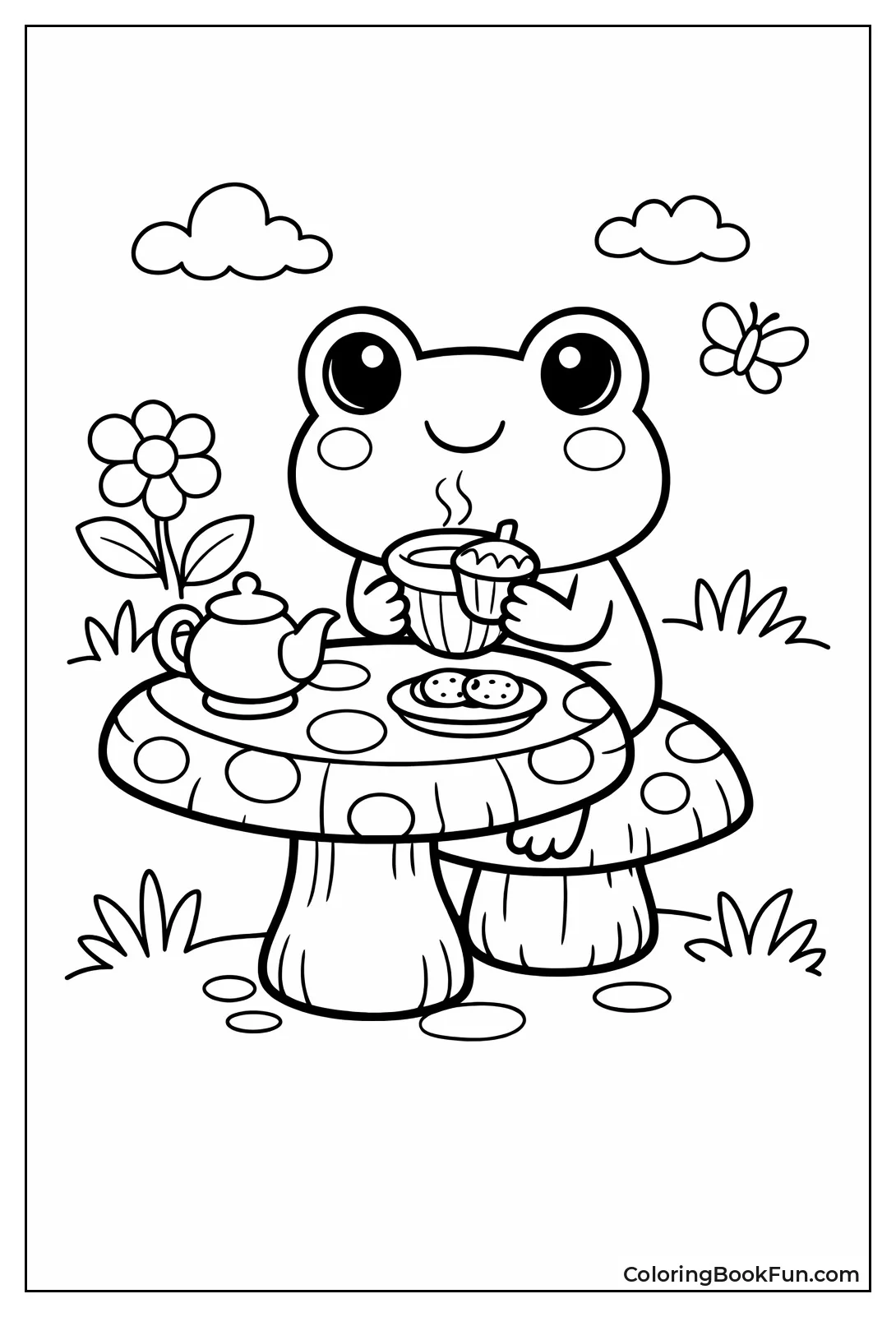 Frog Tea Party Acorn