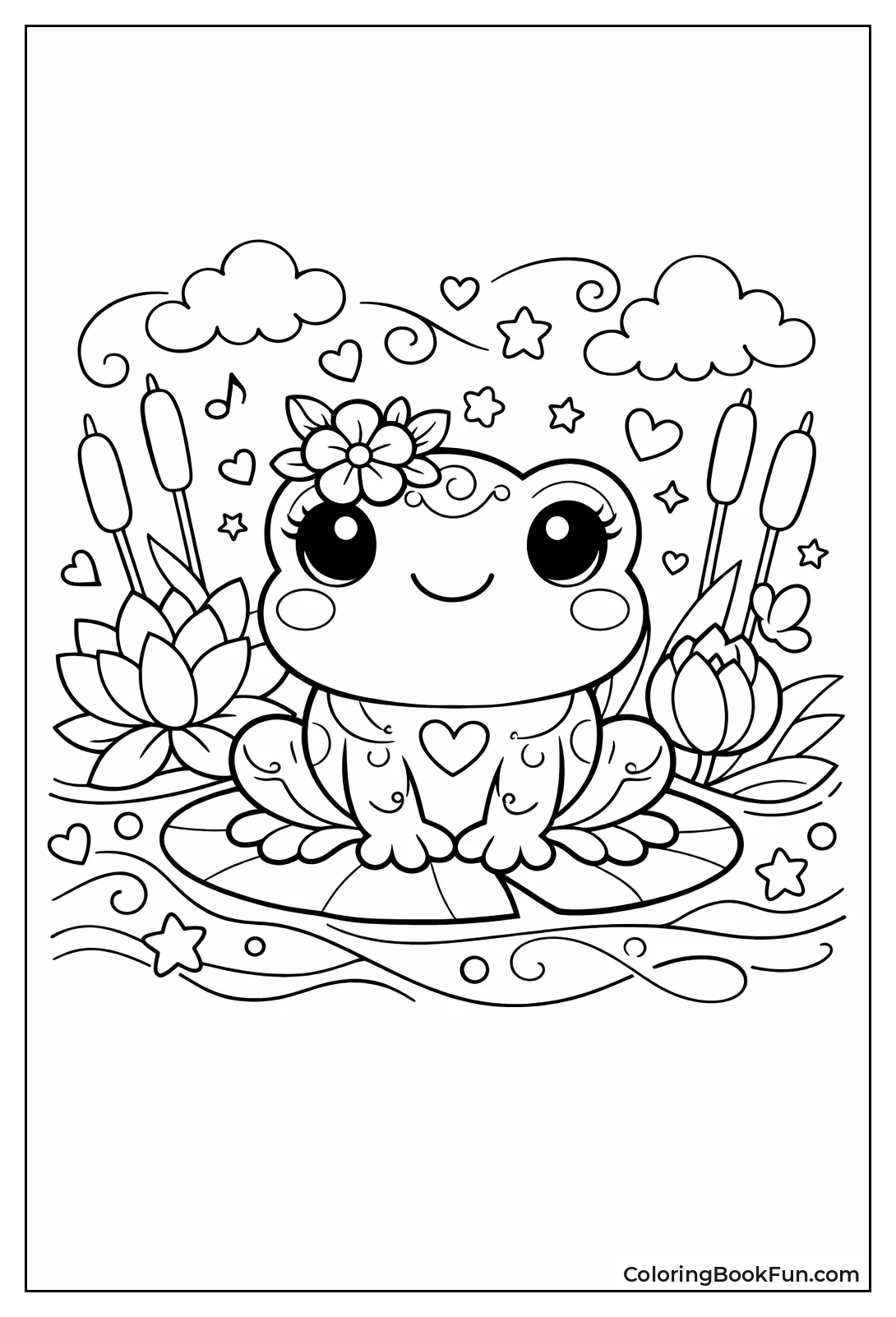 Aesthetic Patterned Frog Design