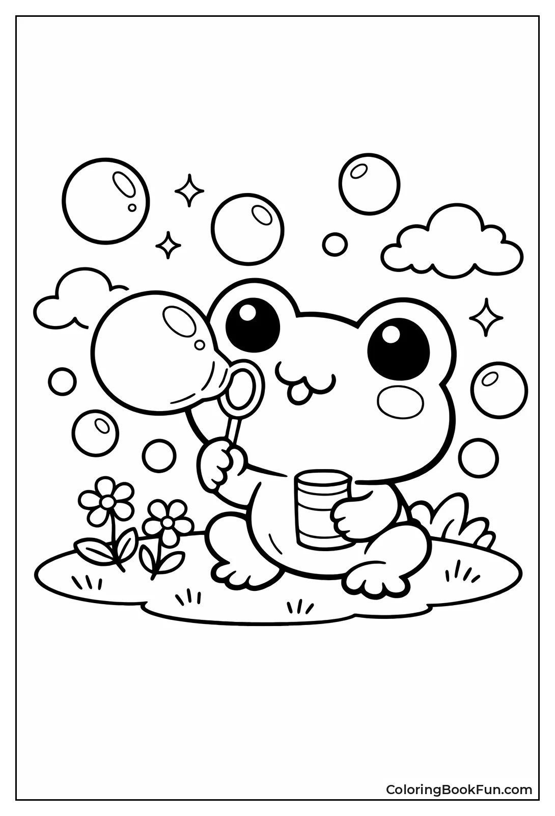 Frog Blowing Big Bubbles