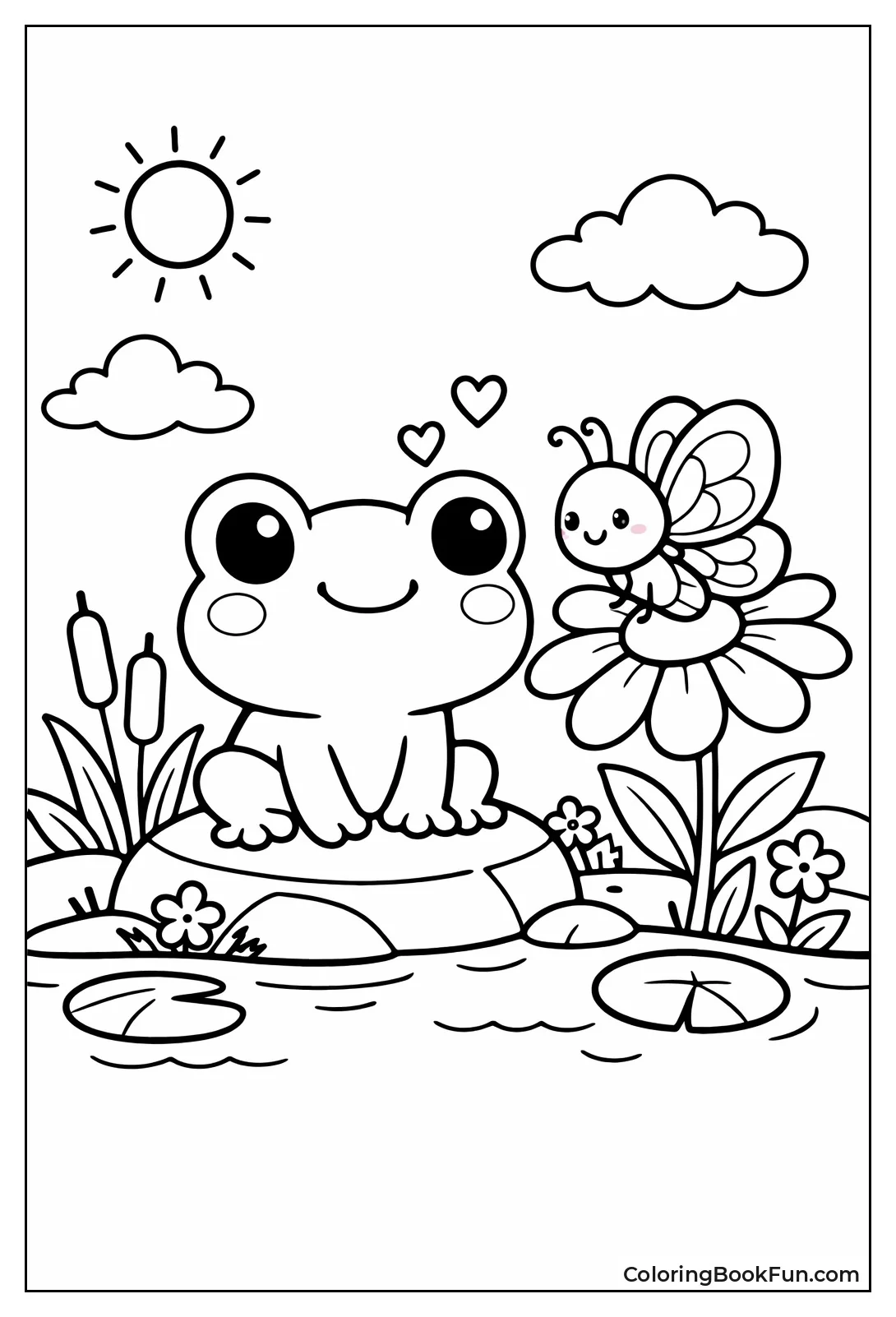 Frog with Butterfly Friend