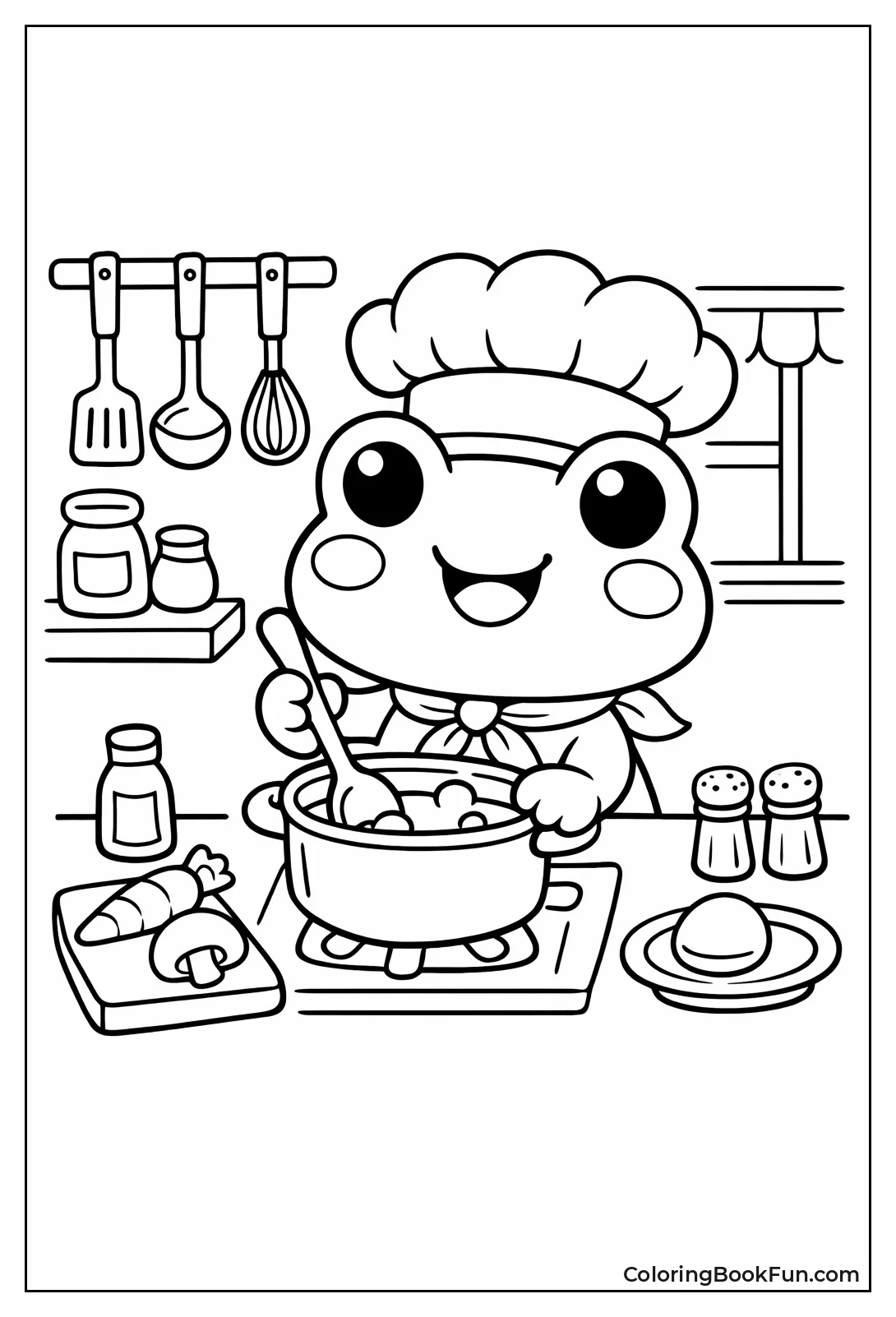 Chef Frog Cooking Pot