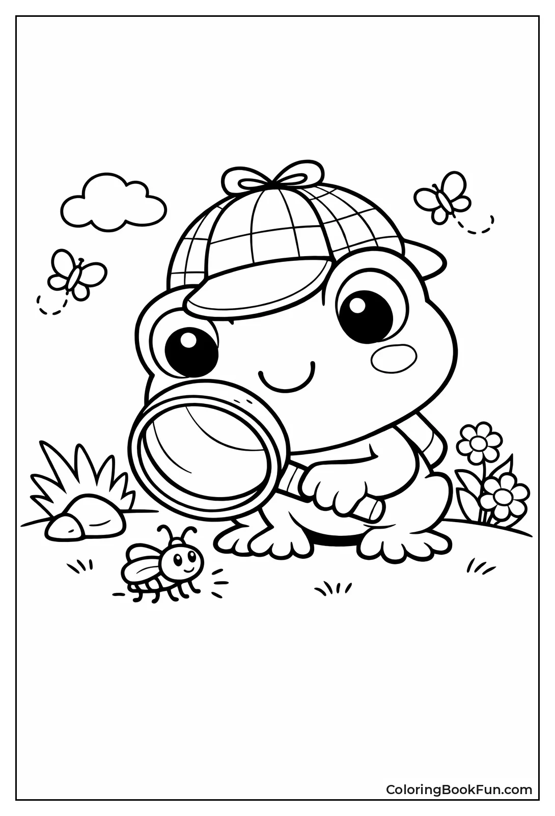 Detective Frog Magnifying Glass
