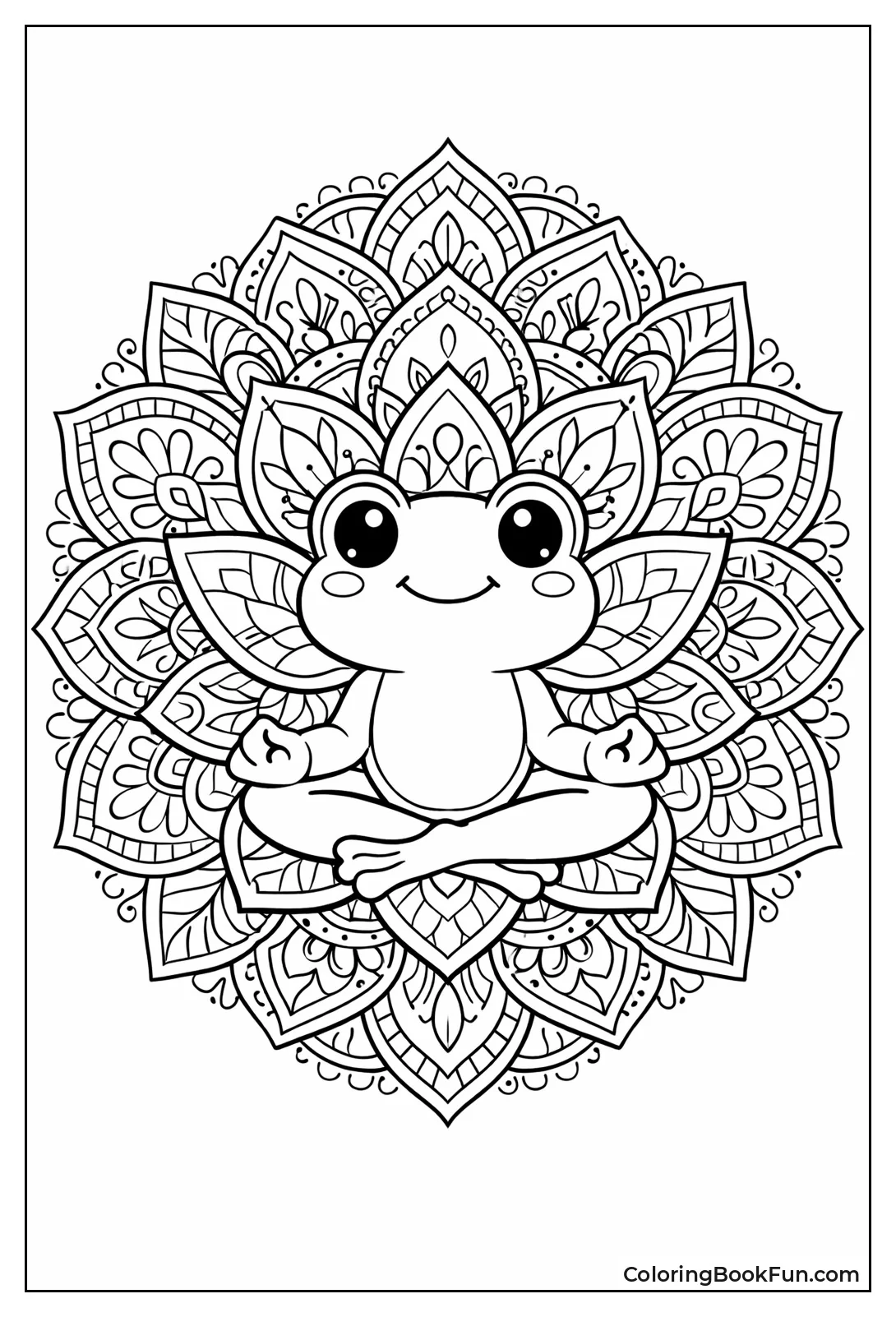 Mandala Frog Lotus Pose