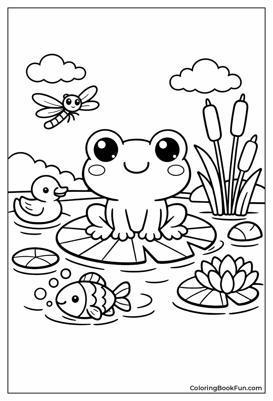 Frog with Pond Buddies