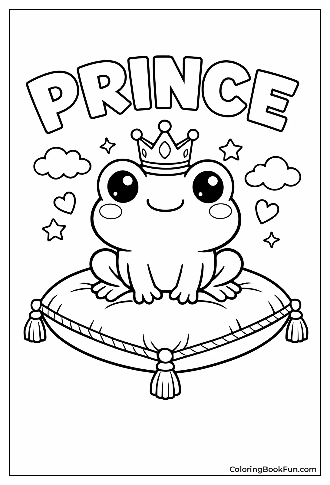 Prince Frog on Pillow
