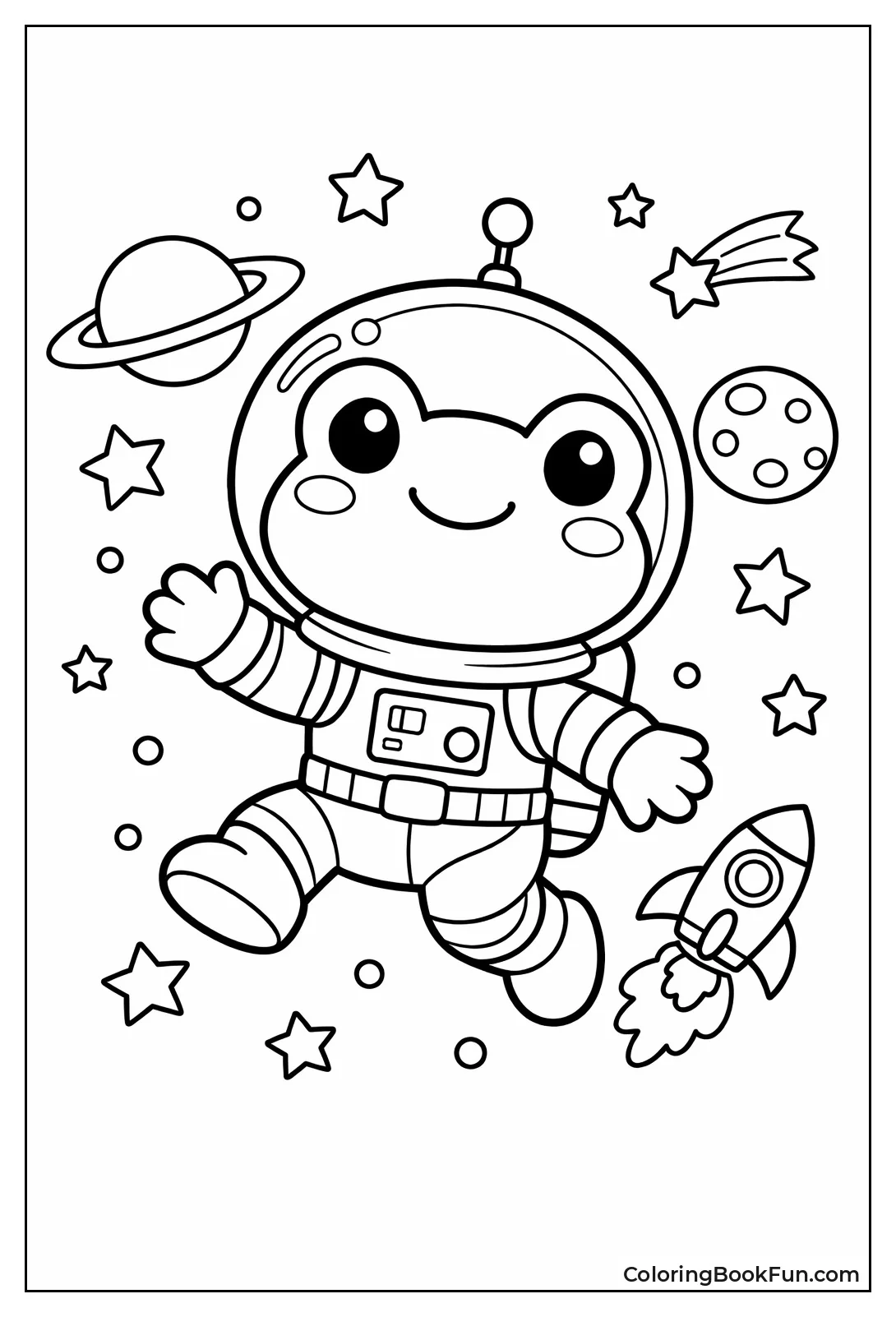 Astronaut Frog in Space