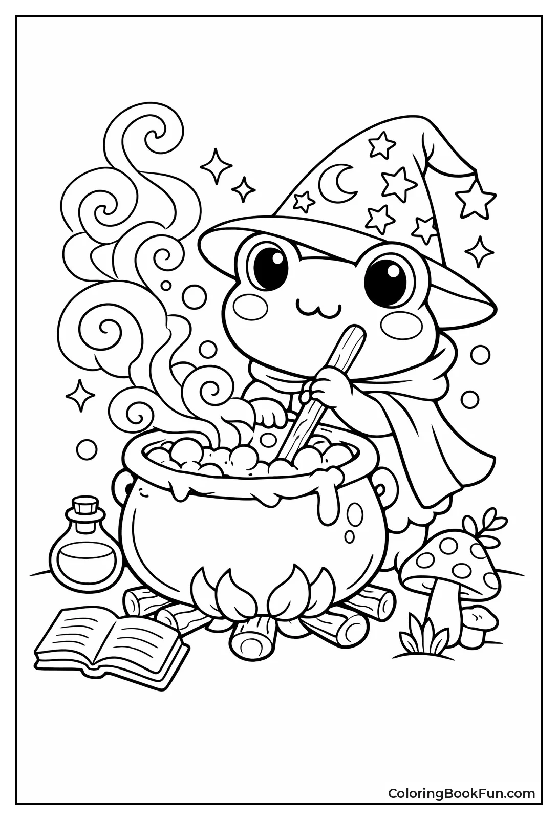 Wizard Frog Stirring Potion