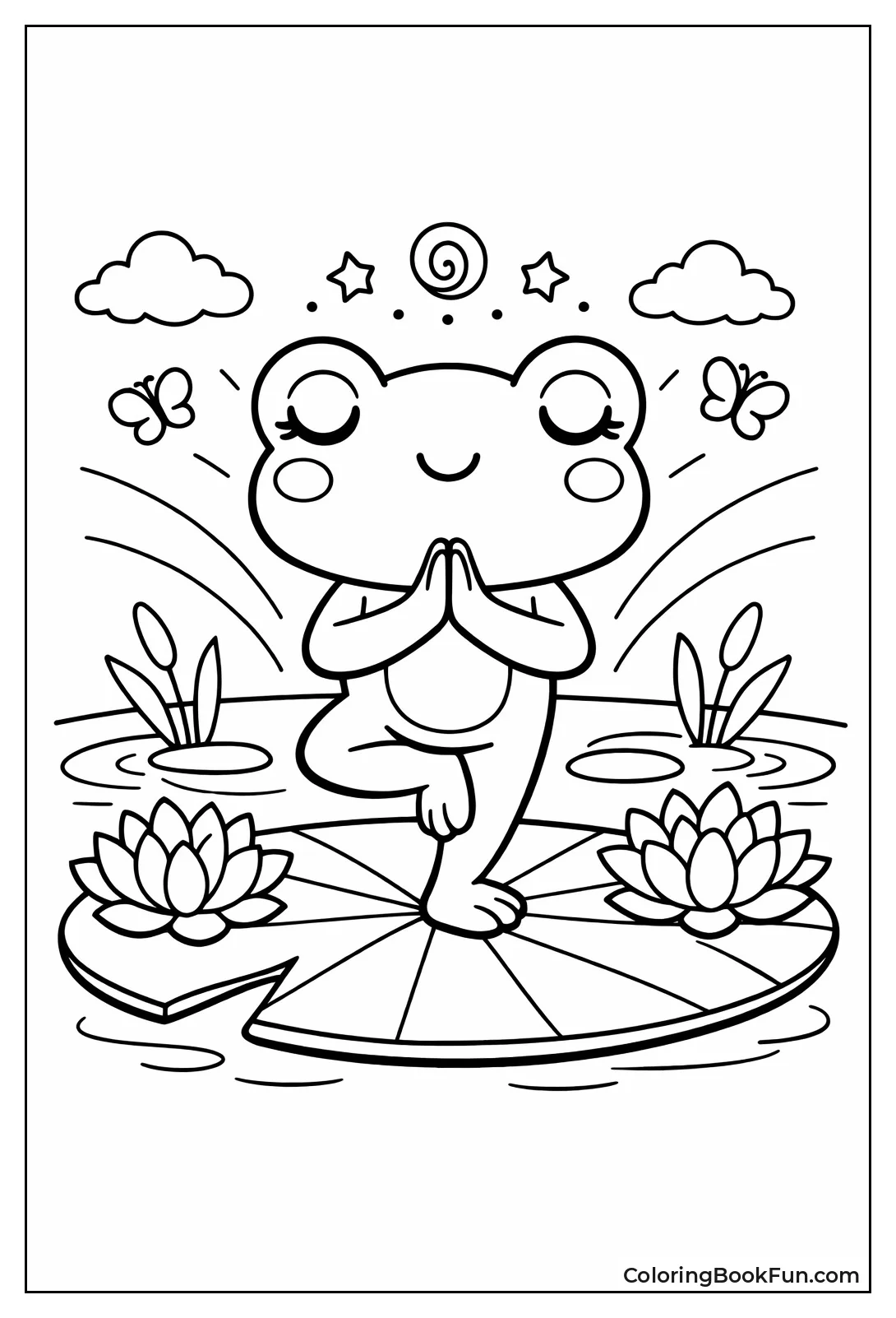 Frog Doing Yoga Pose