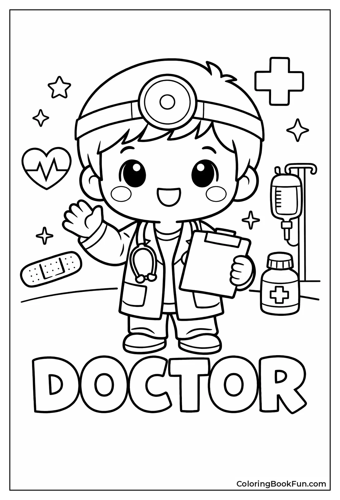 Cute Doctor Waving Hello