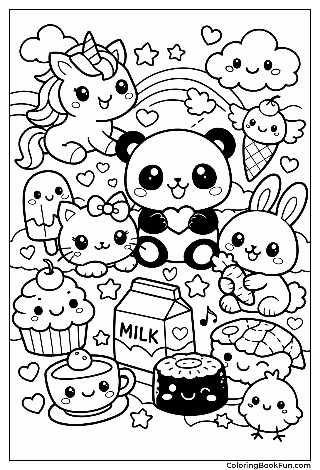 Delightful Kawaii Animal Drawings