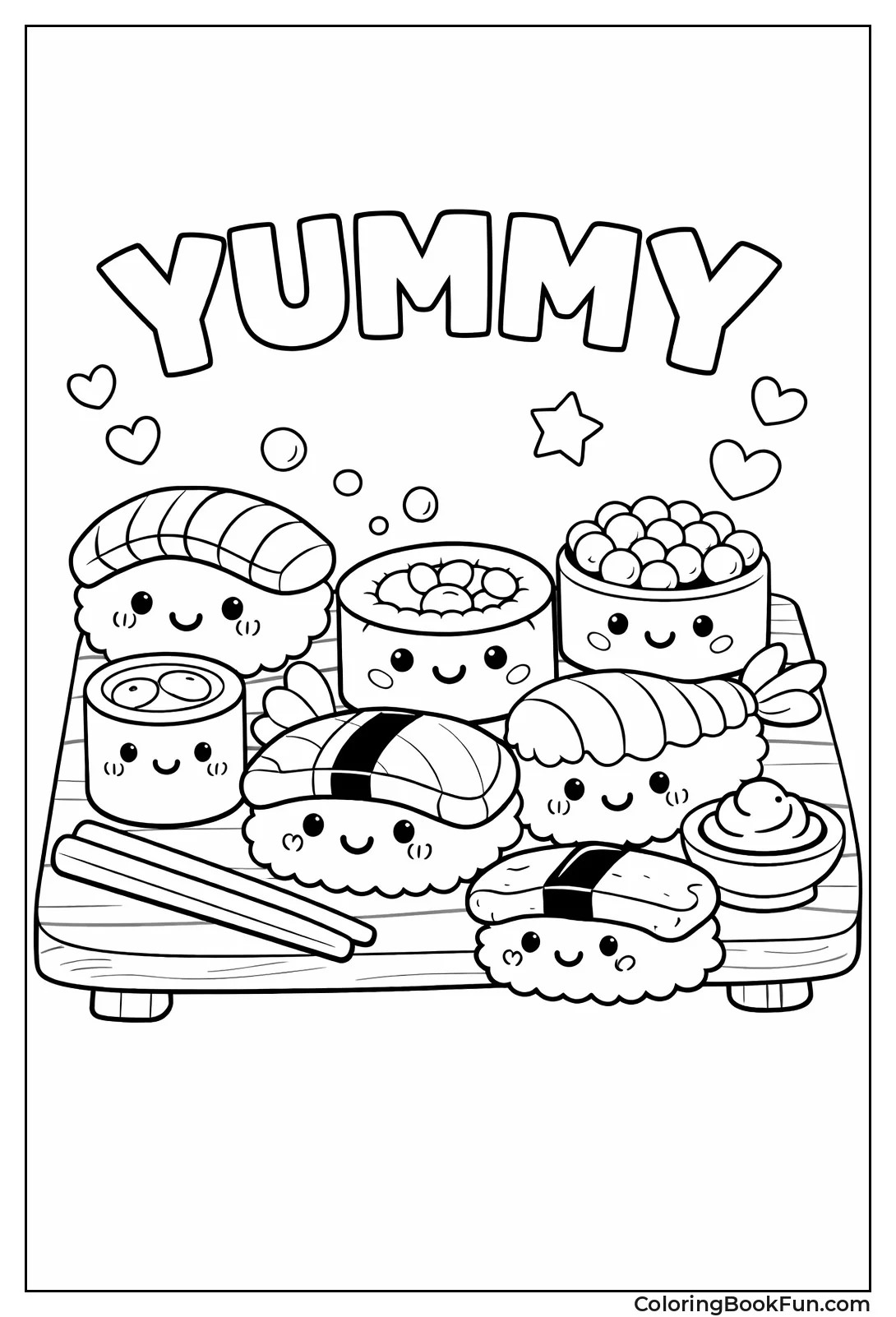 Smiling Kawaii Sushi