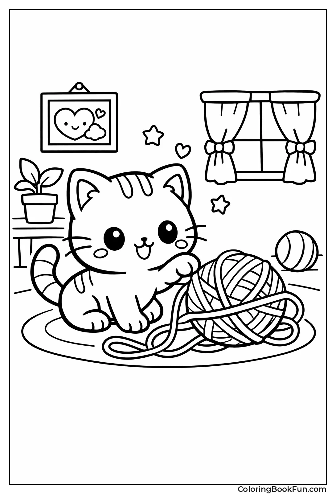 Kitten Batting Yarn Ball