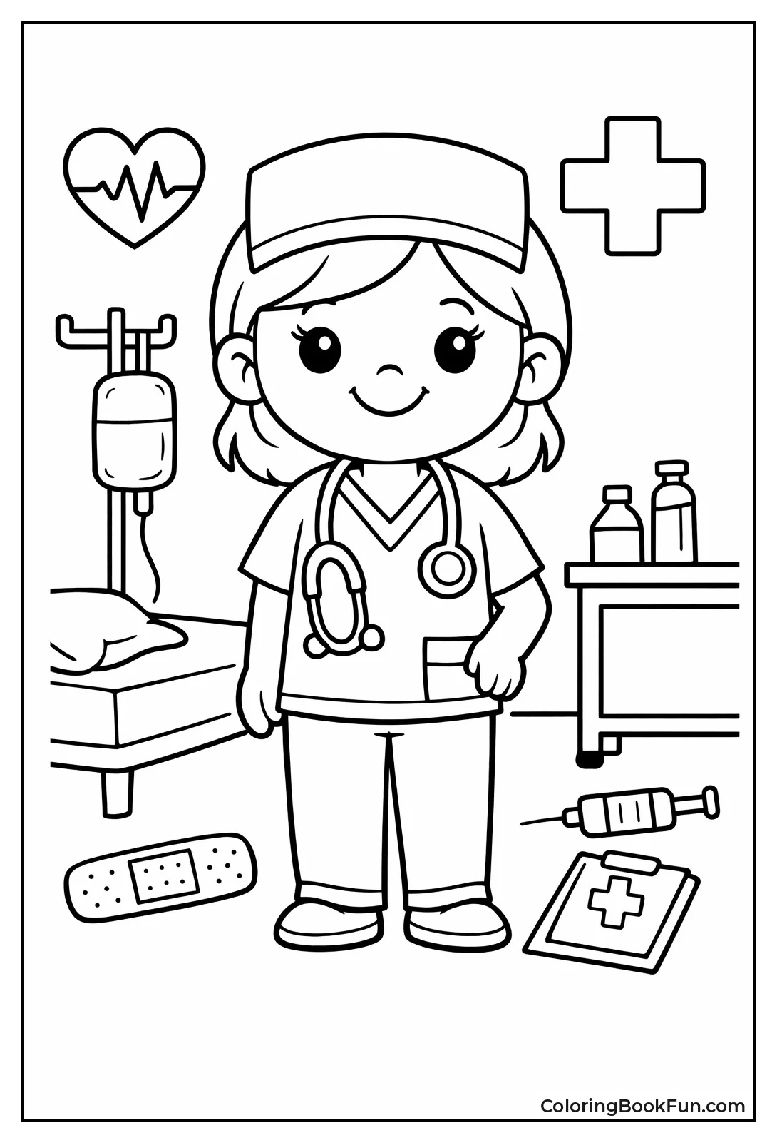 Smiling Nurse with Stethoscope
