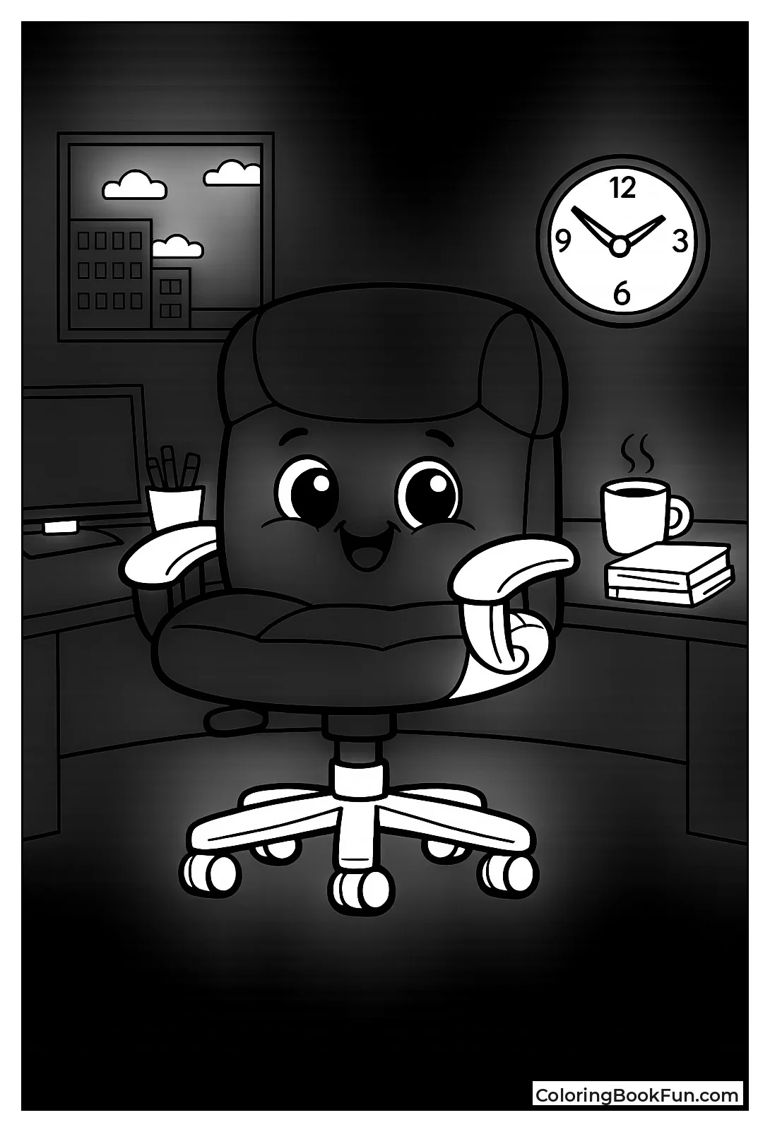 Smiling Cartoon Office Chair