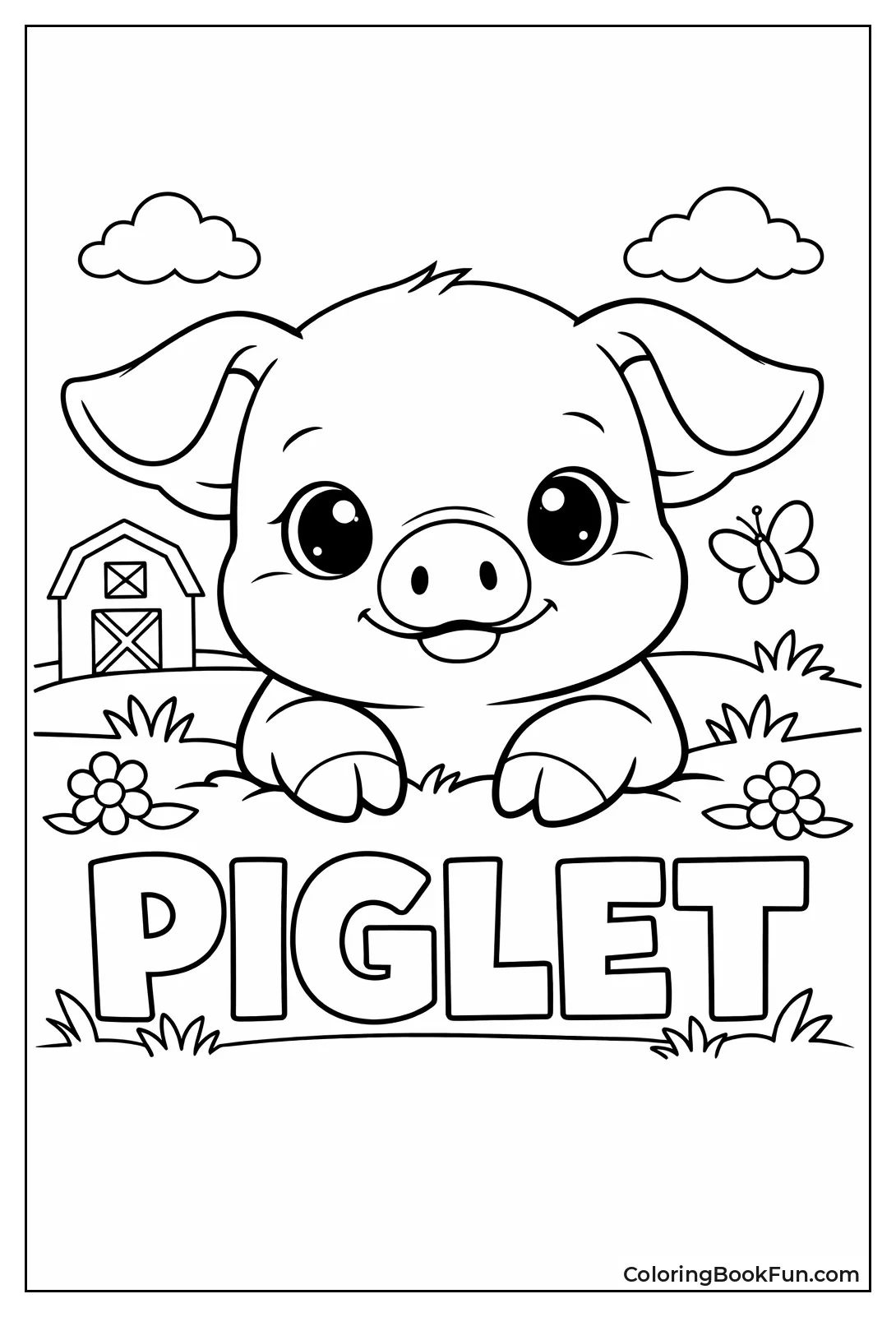 Cute Piglet Close-Up