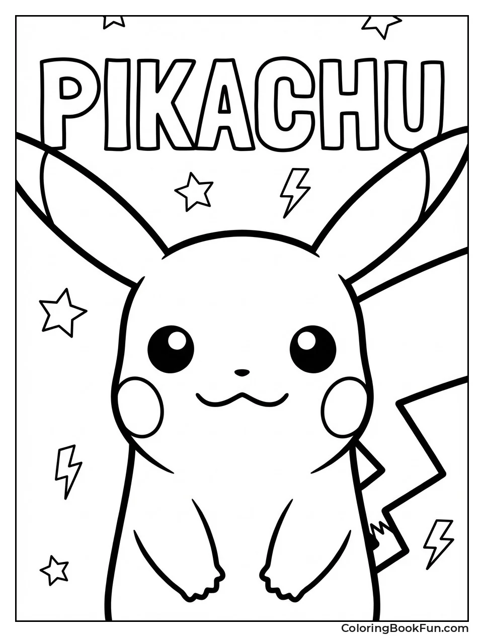 Smiling Pikachu with Big Eyes