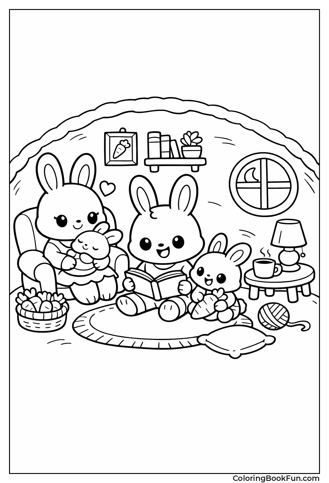 Rabbits in Warm Burrow