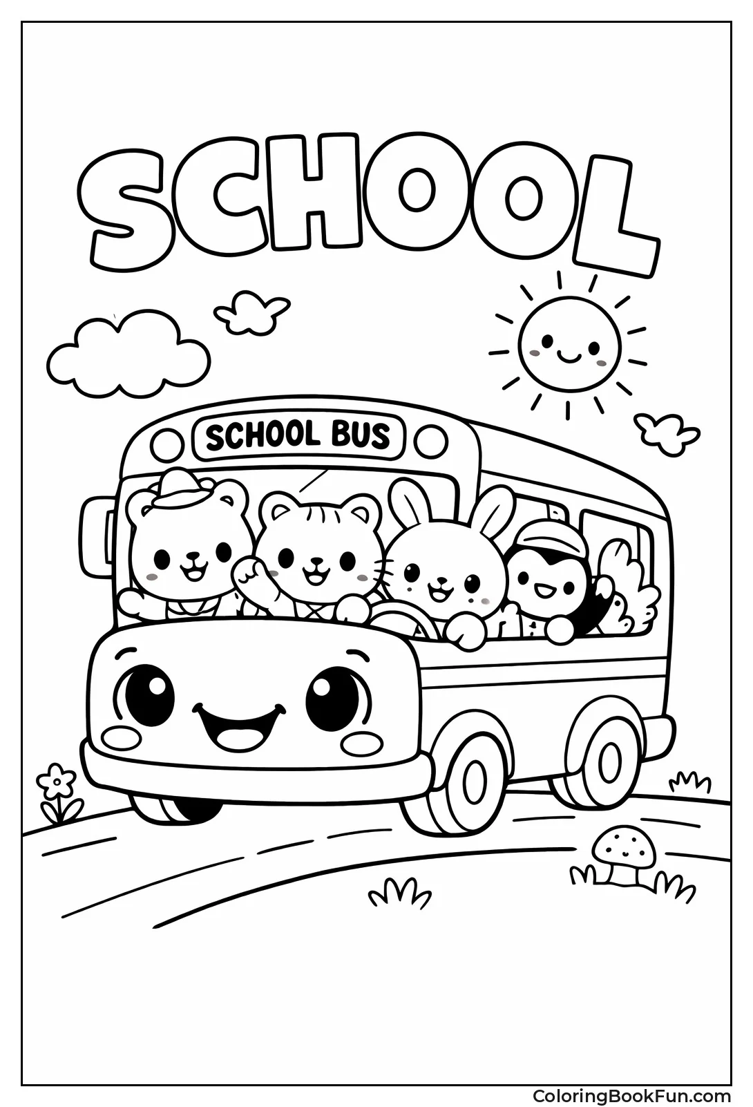 School Bus with Friends