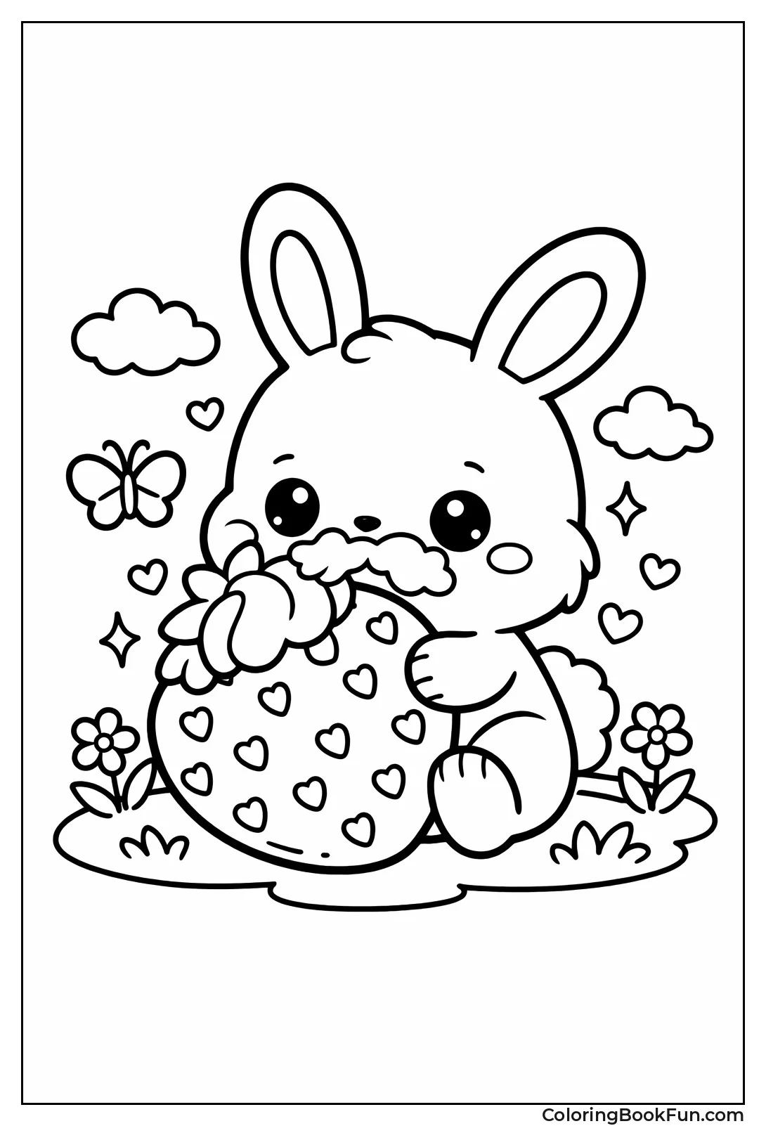 Bunny Eating Strawberry