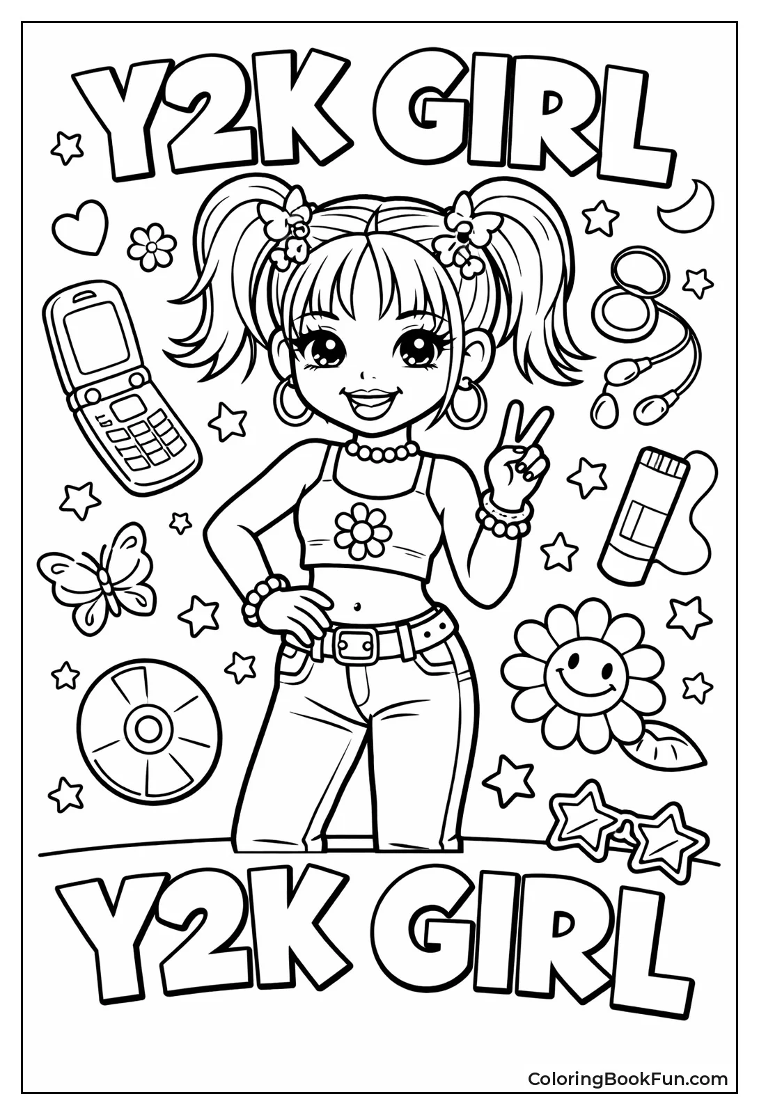 Cute Girl with Pigtails