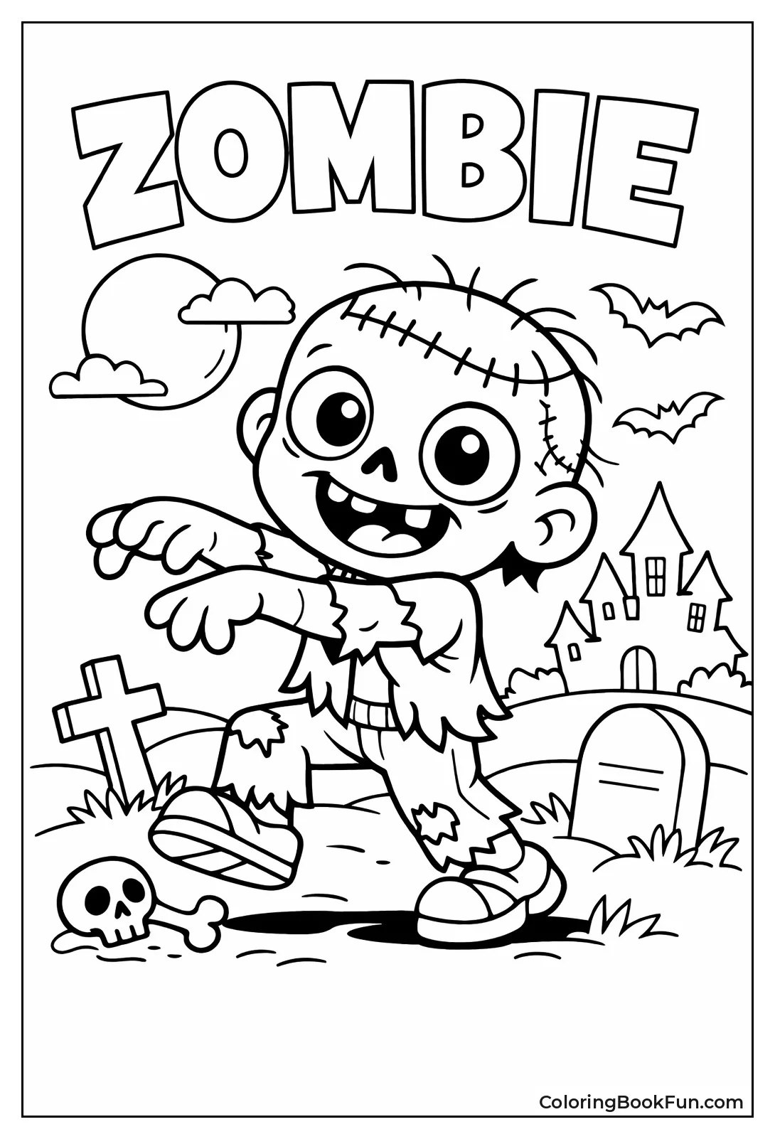 Cute Zombie with Big Smile