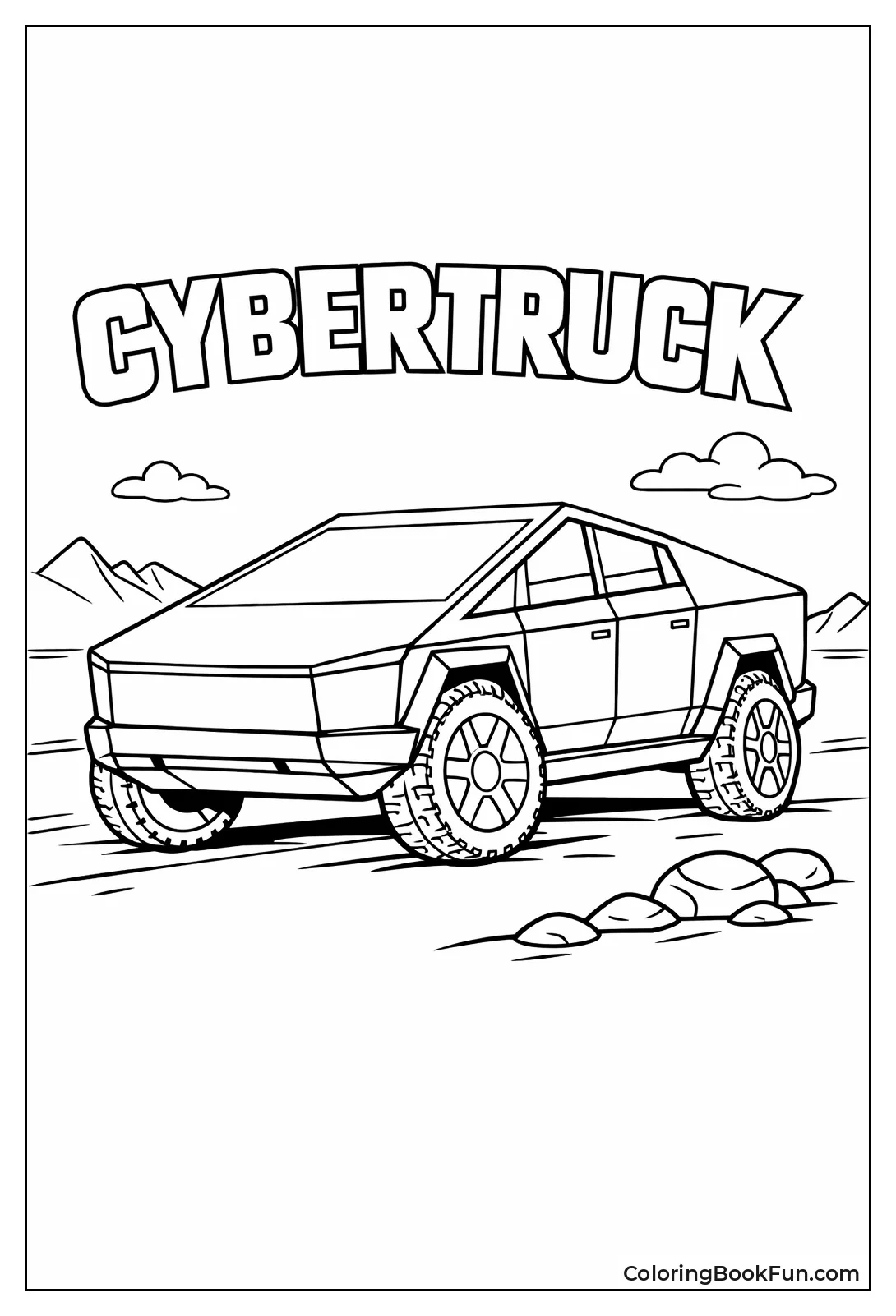 Dynamic Cybertruck Three Quarter View
