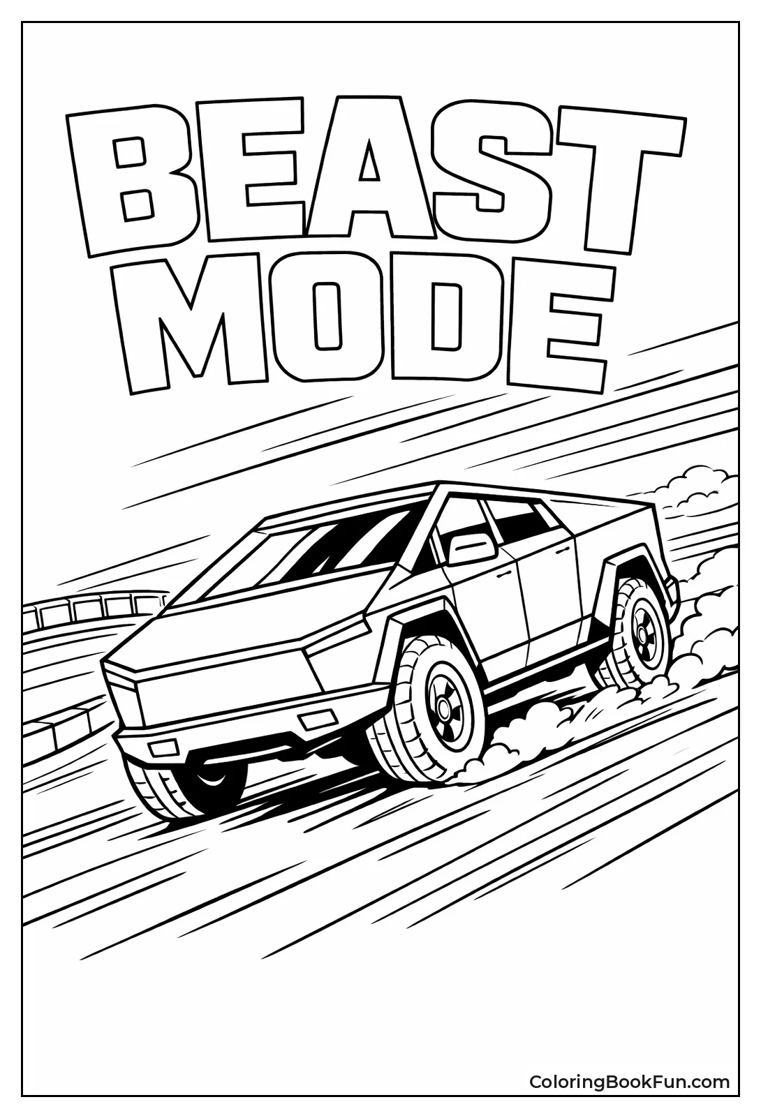 Cyberbeast Accelerates on Track