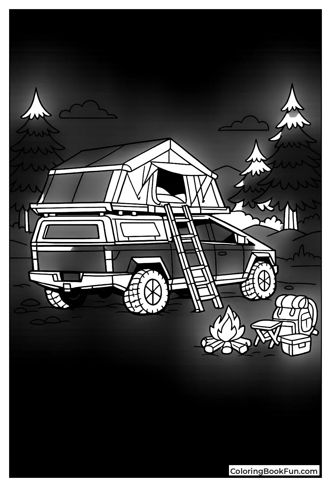 Cybertruck Bed with Camper