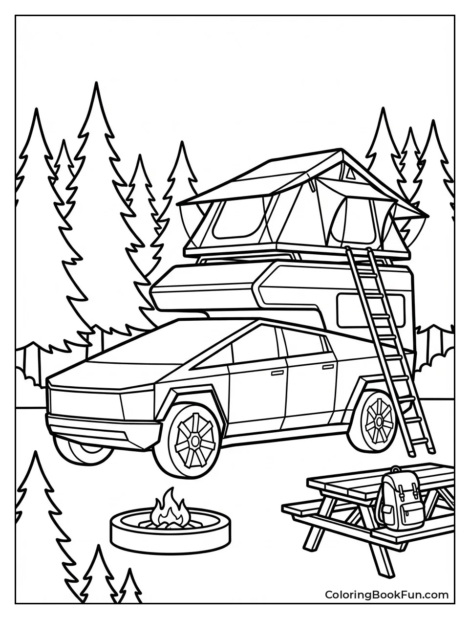 Cybertruck Bed with Camper