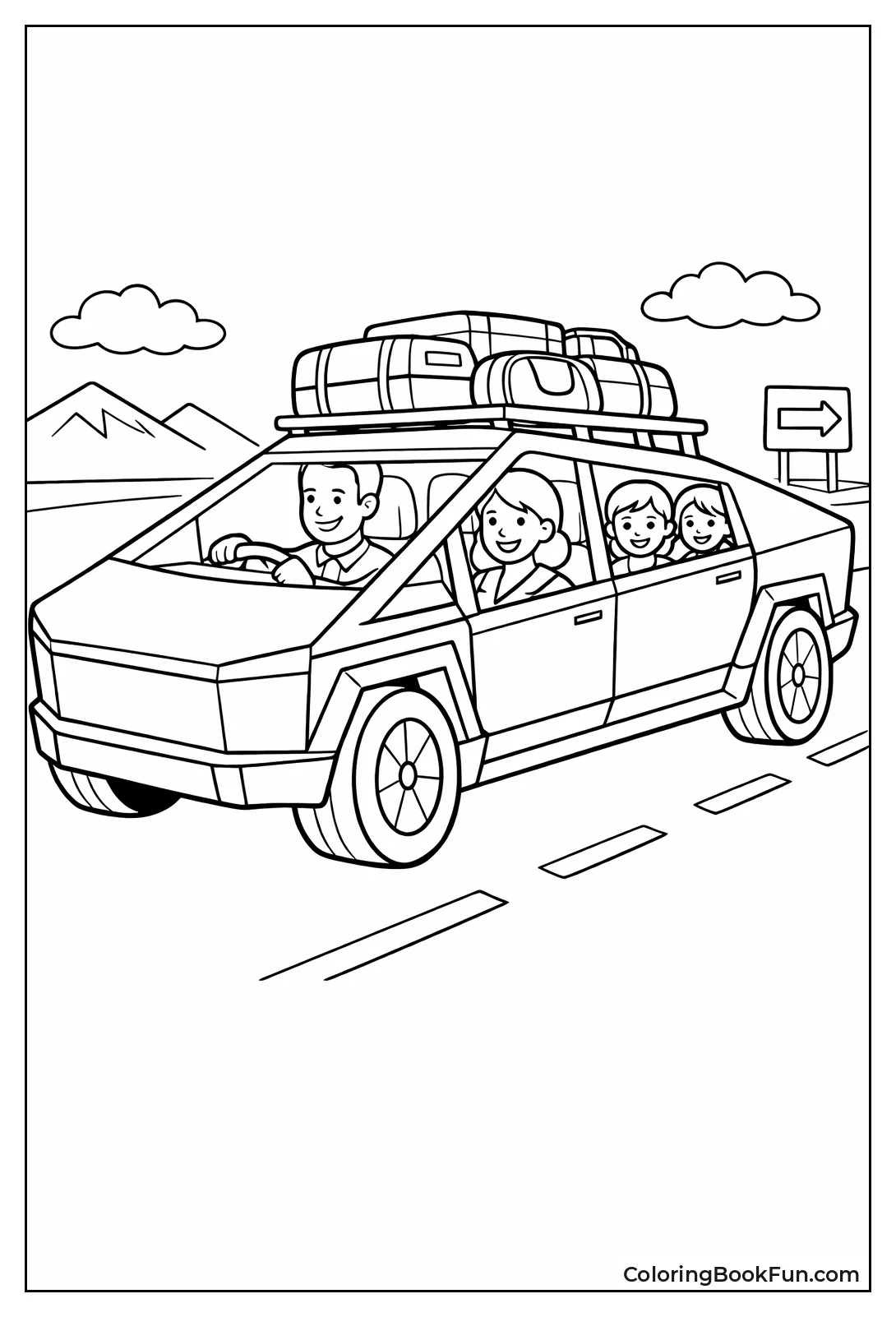 Family Road Trip Cybertruck