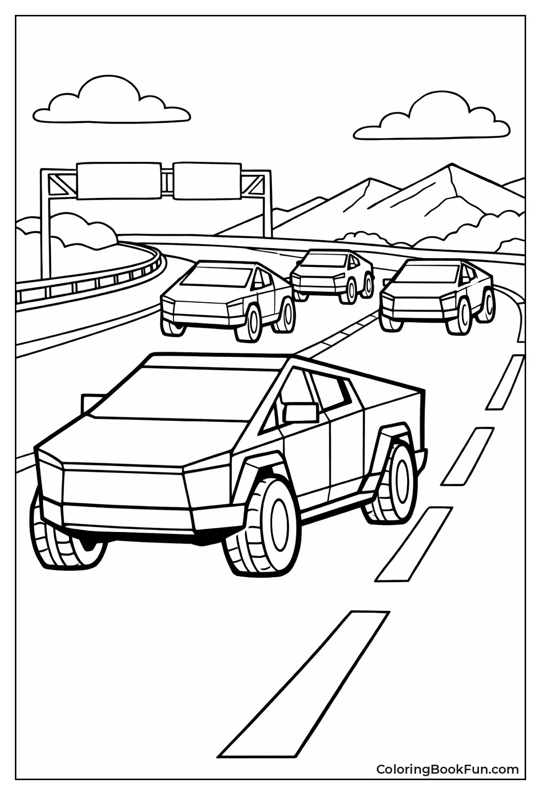 Cybertruck Fleet Convoy Drives