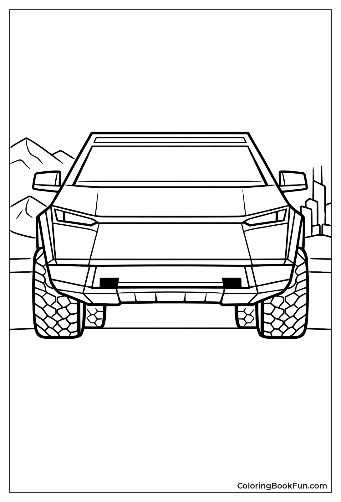 Angular Cybertruck Front Lights