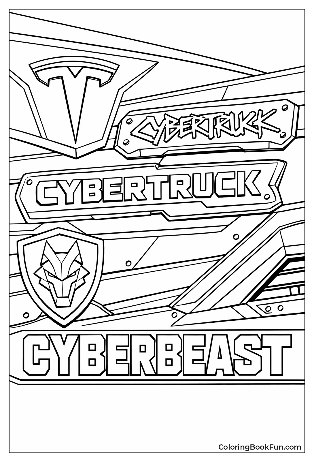 Closeup Cybertruck Logo Badge