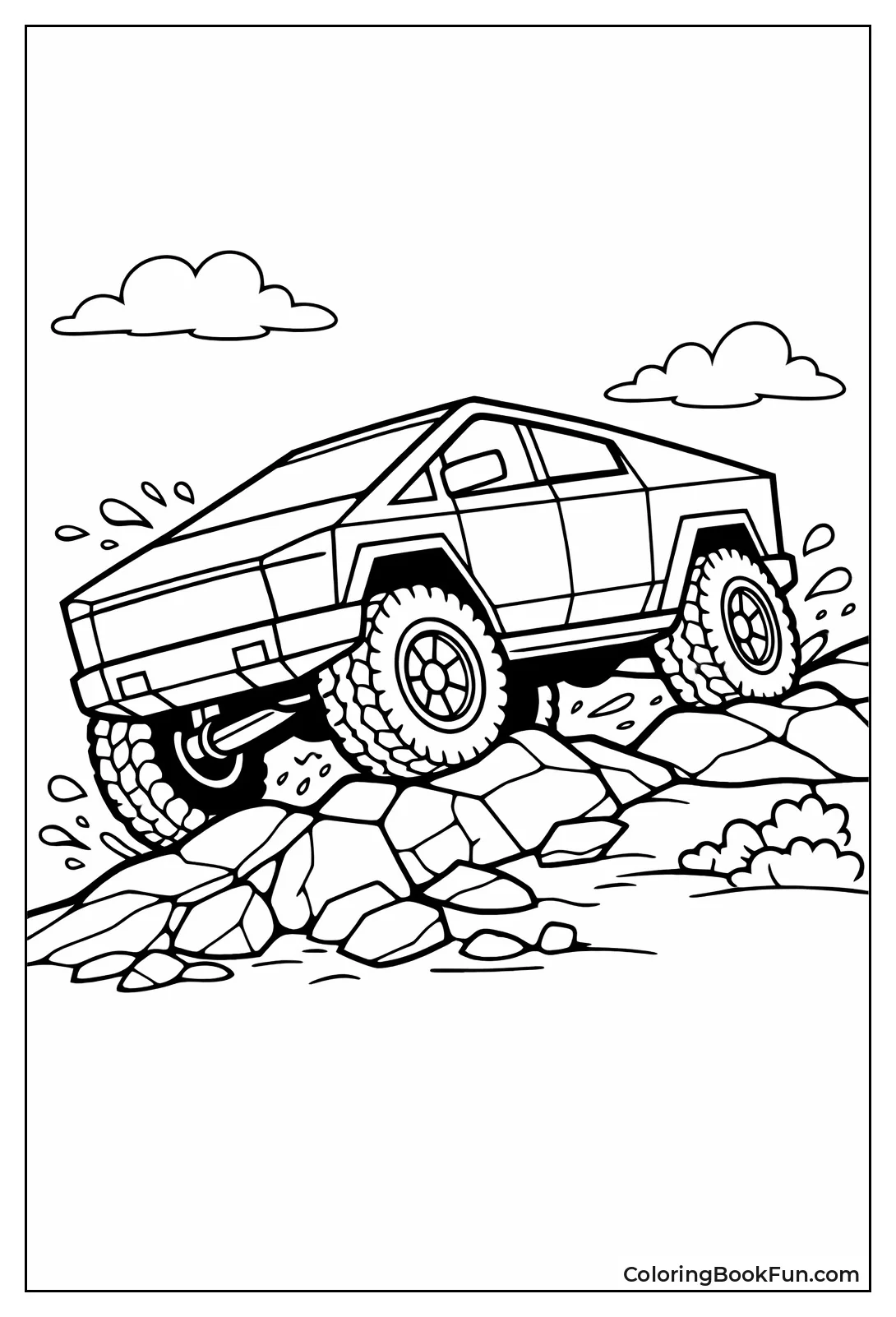 Cybertruck Climbs Rocky Hill